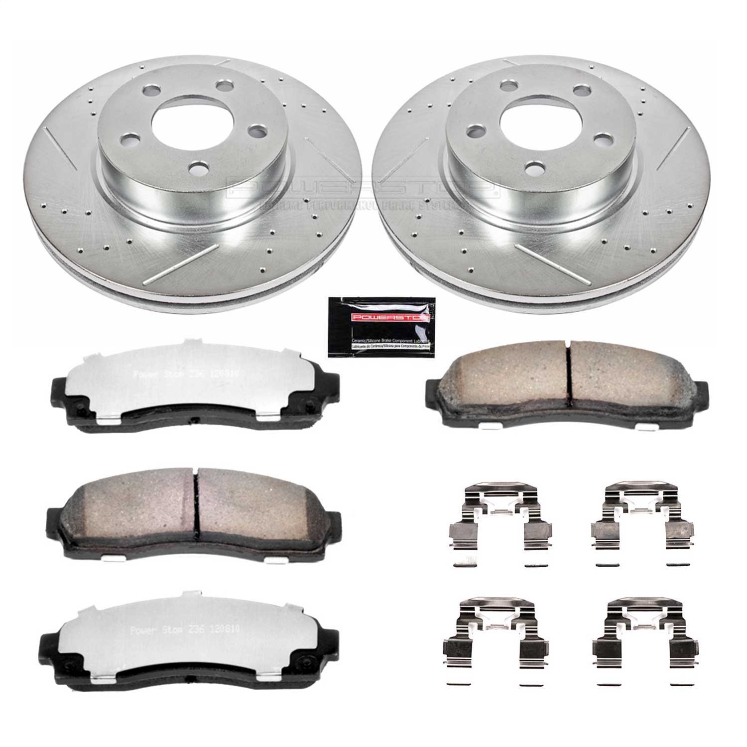 Power Stop - K1923-36 - Front - Disc Brake Pad and Rotor Kit