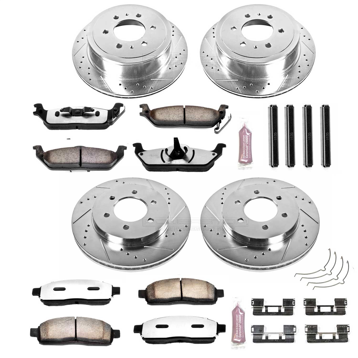 Power Stop - K1944-36 - Front and Rear - Disc Brake Pad and Rotor Kit