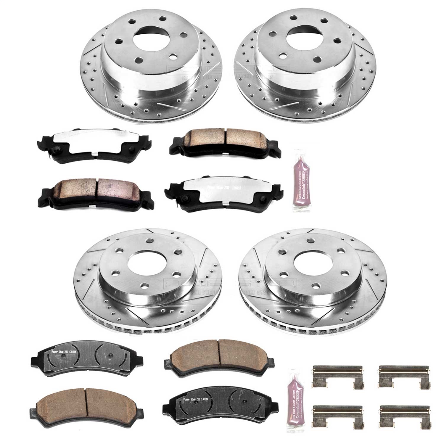 Power Stop - K2010-36 - Front and Rear - Disc Brake Pad and Rotor Kit