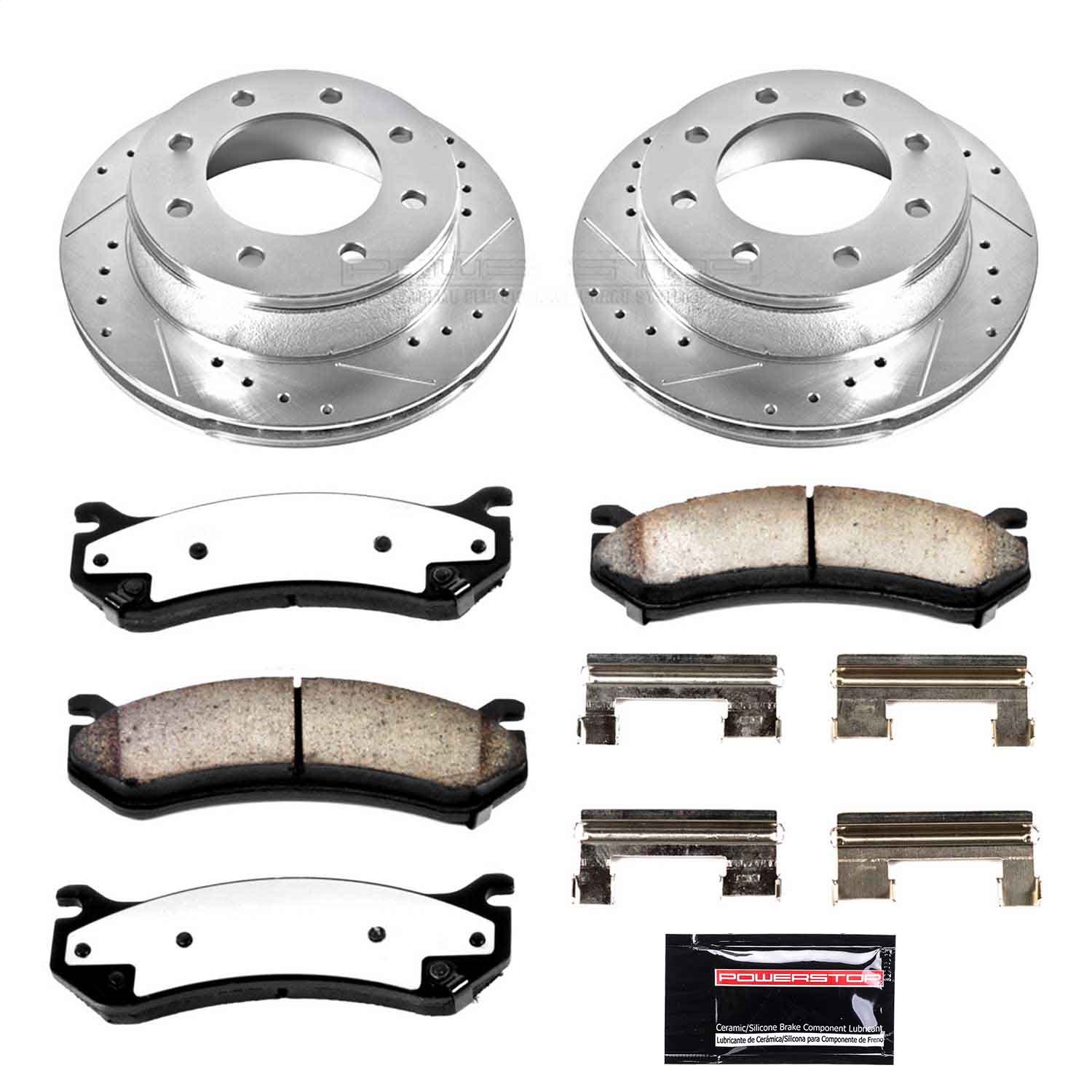 Power Stop - K2036-36 - Rear - Disc Brake Pad and Rotor Kit