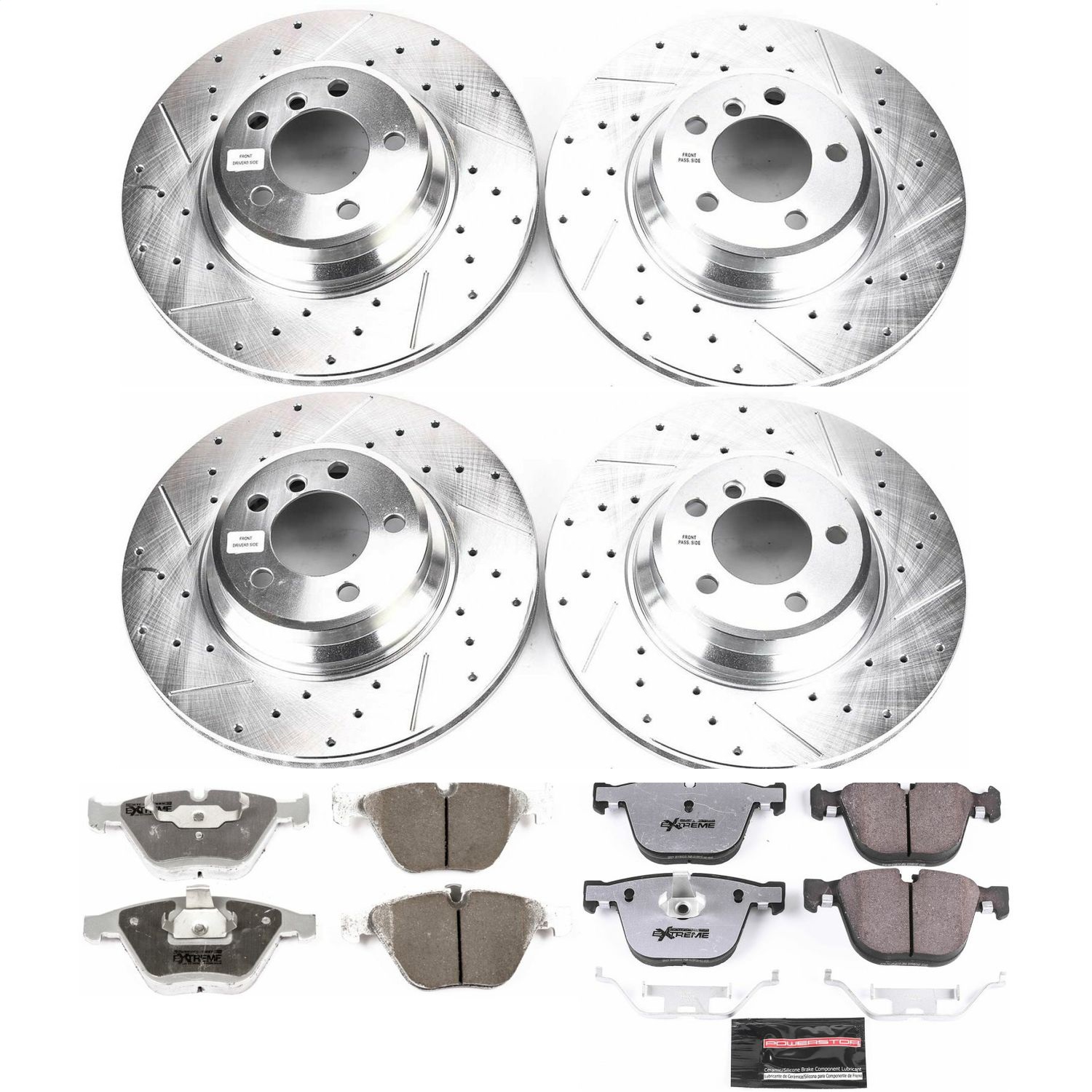 Power Stop - K2056-26 - Front and Rear - Disc Brake Pad and Rotor Kit