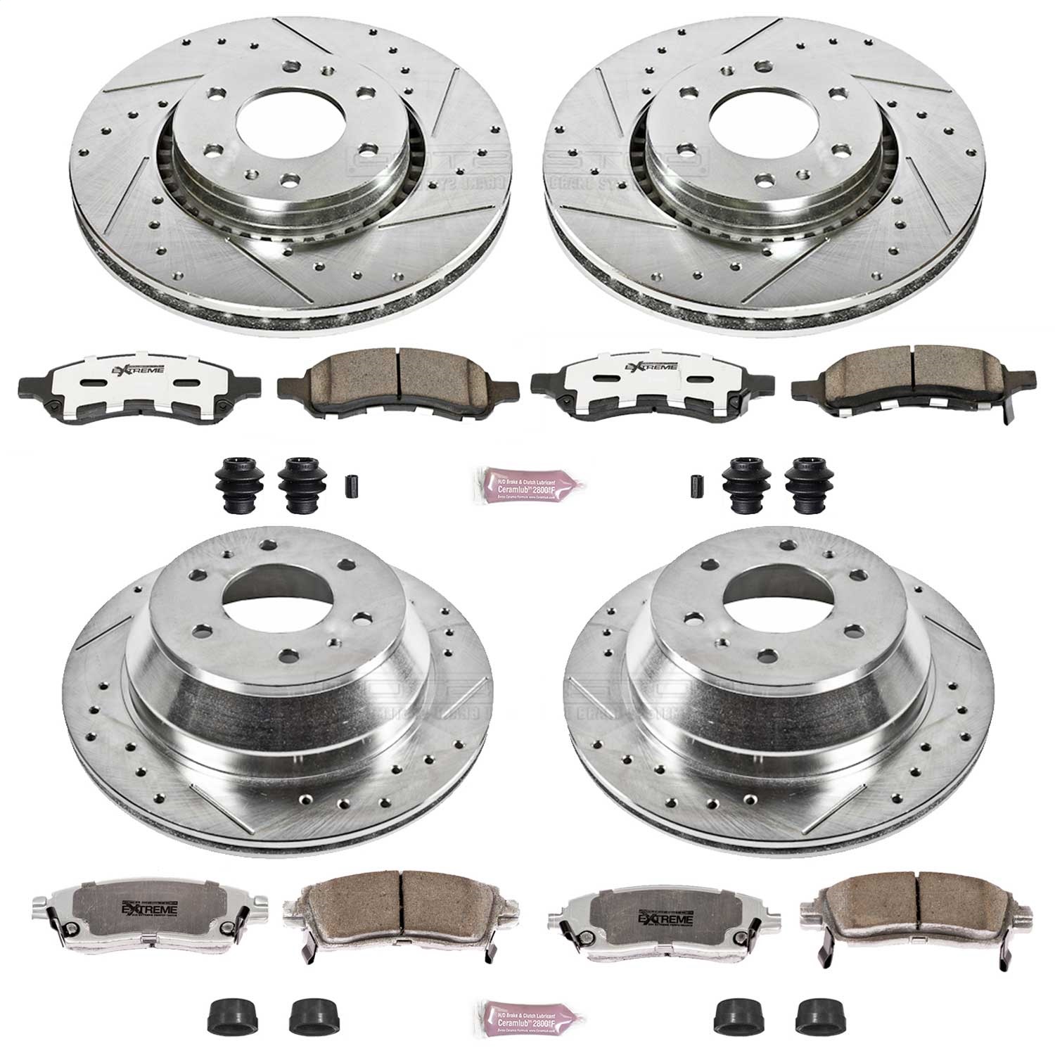 Power Stop - K2060-26 - Front and Rear - Disc Brake Pad and Rotor Kit