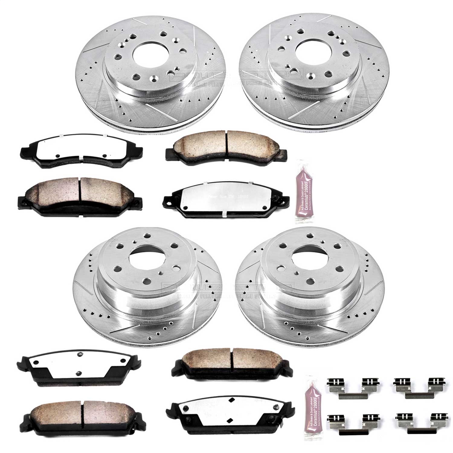 Power Stop - K2068-36 - Front and Rear - Disc Brake Pad and Rotor Kit
