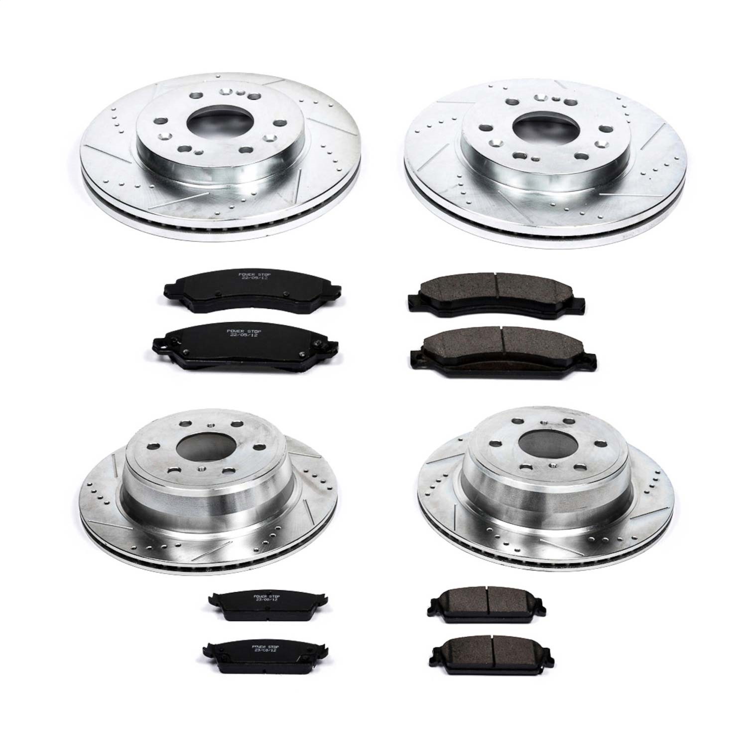 Power Stop - K2068 - Front and Rear - Disc Brake Pad and Rotor Kit