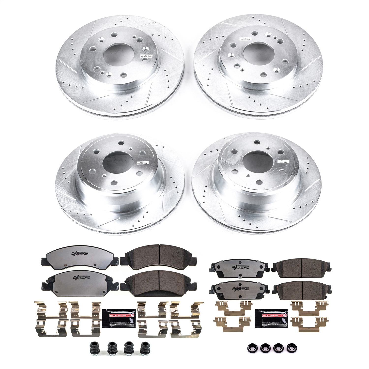 Power Stop - K2070-36 - Front and Rear - Disc Brake Pad and Rotor Kit