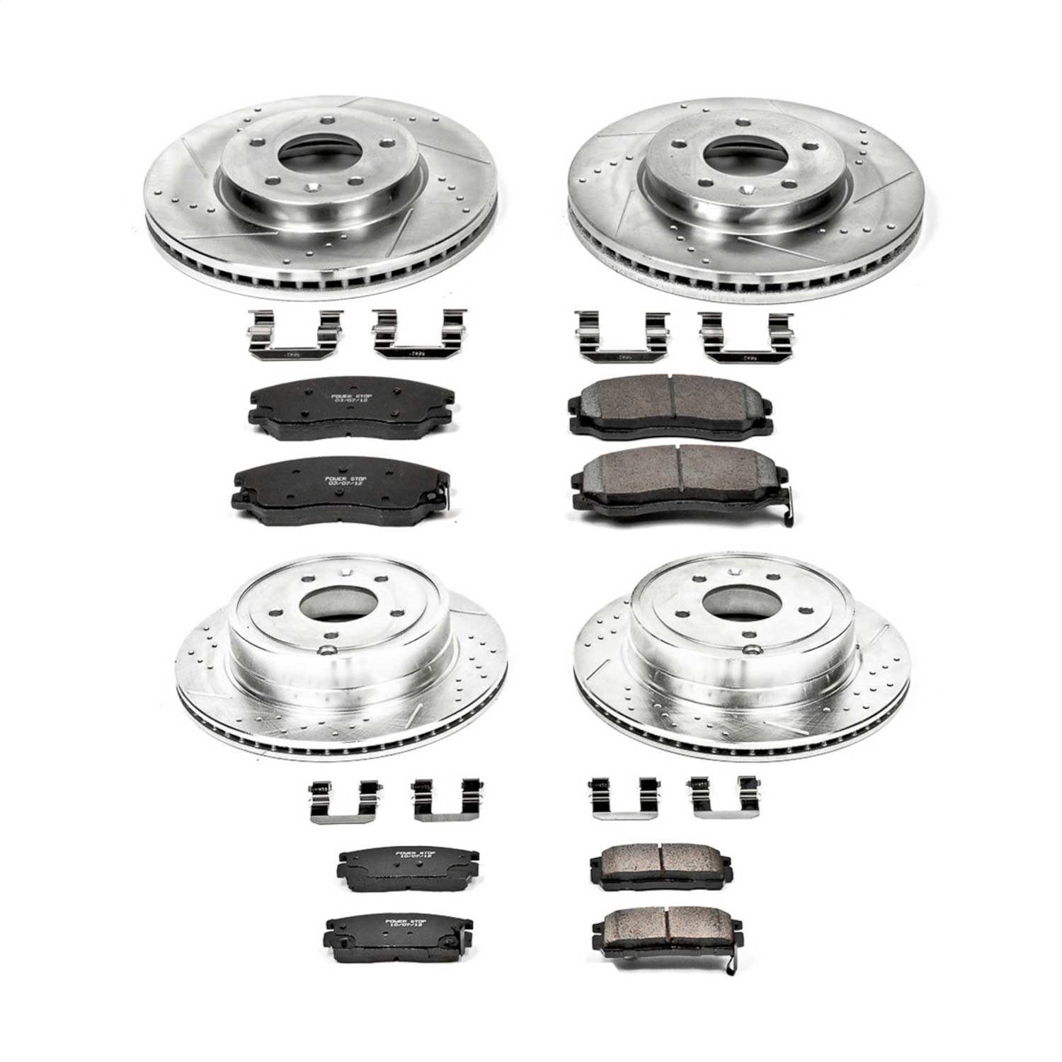 Power Stop - K2091 - Front and Rear - Disc Brake Pad and Rotor Kit