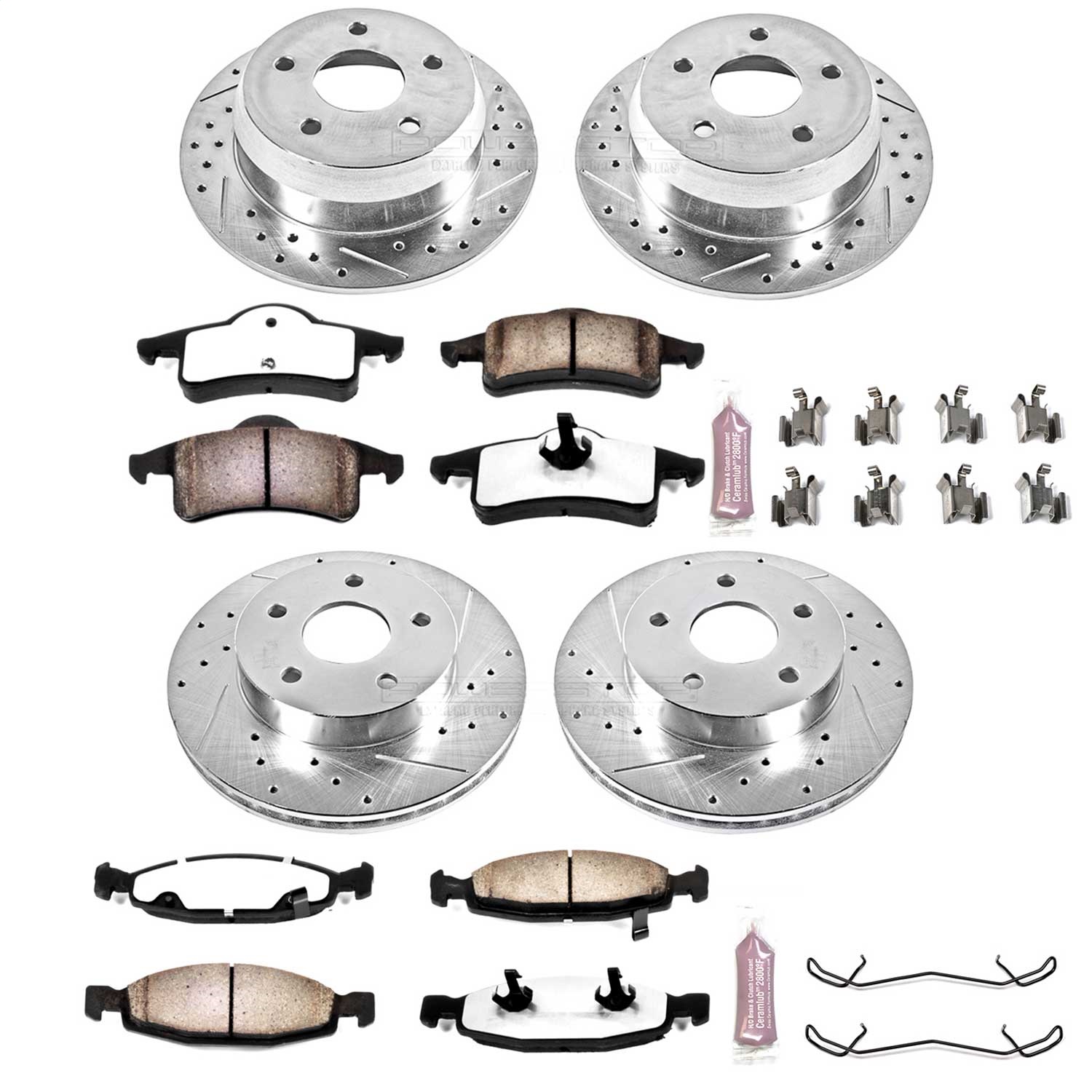 Power Stop - K2148-36 - Front and Rear - Disc Brake Pad and Rotor Kit