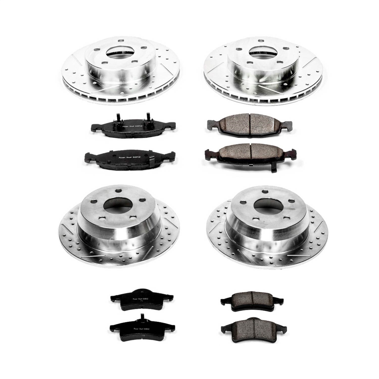 Power Stop - K2148 - Front and Rear - Disc Brake Pad and Rotor Kit