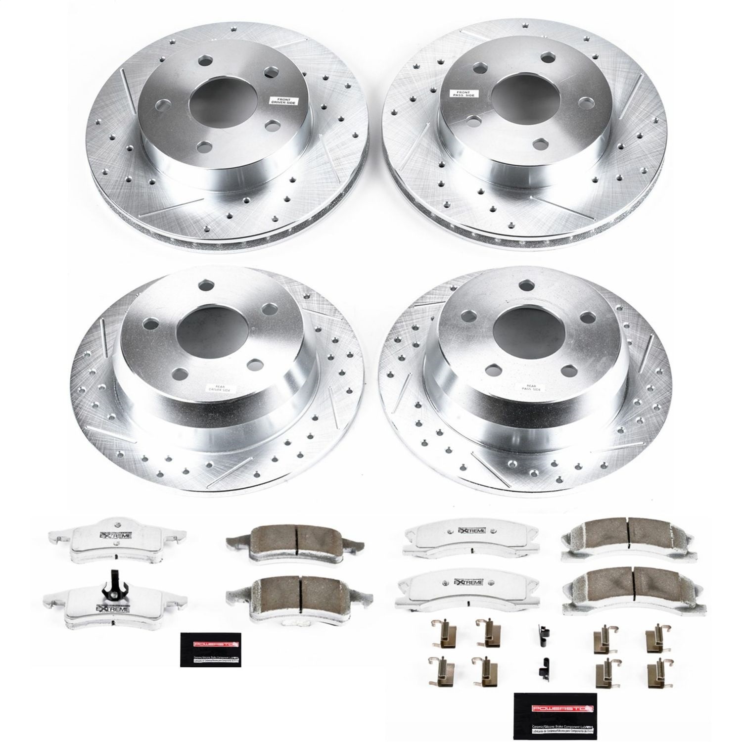 Power Stop - K2150-26 - Front and Rear - Disc Brake Pad and Rotor Kit