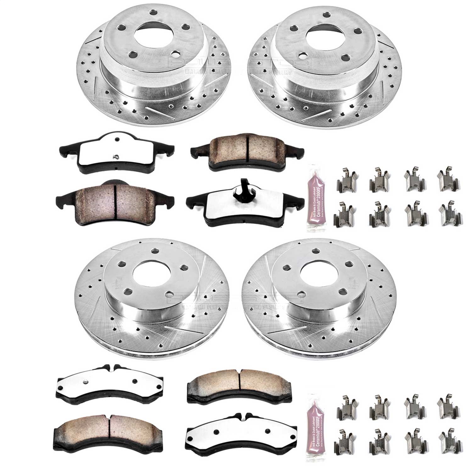 Power Stop - K2150-36 - Front and Rear - Disc Brake Pad and Rotor Kit