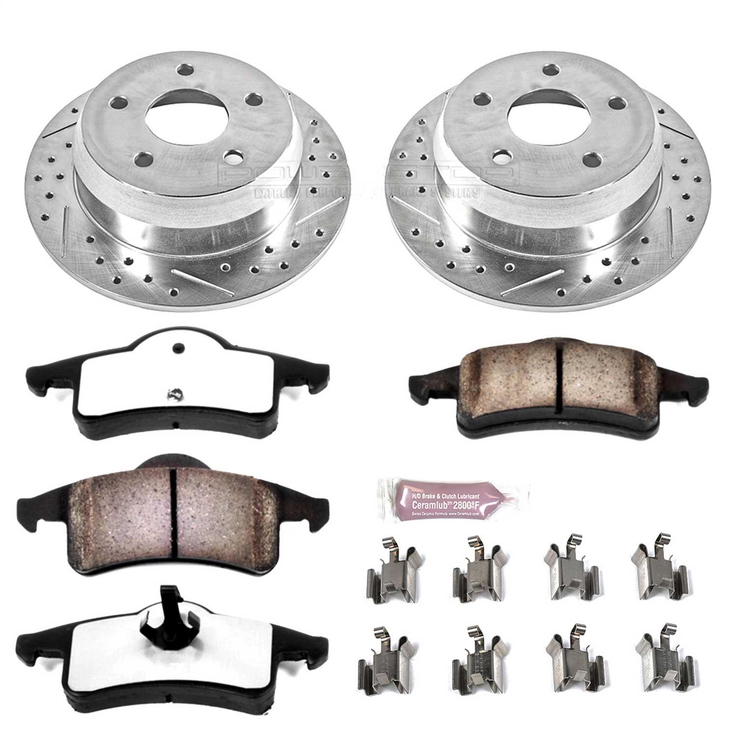 Power Stop - K2151-36 - Rear - Disc Brake Pad and Rotor Kit
