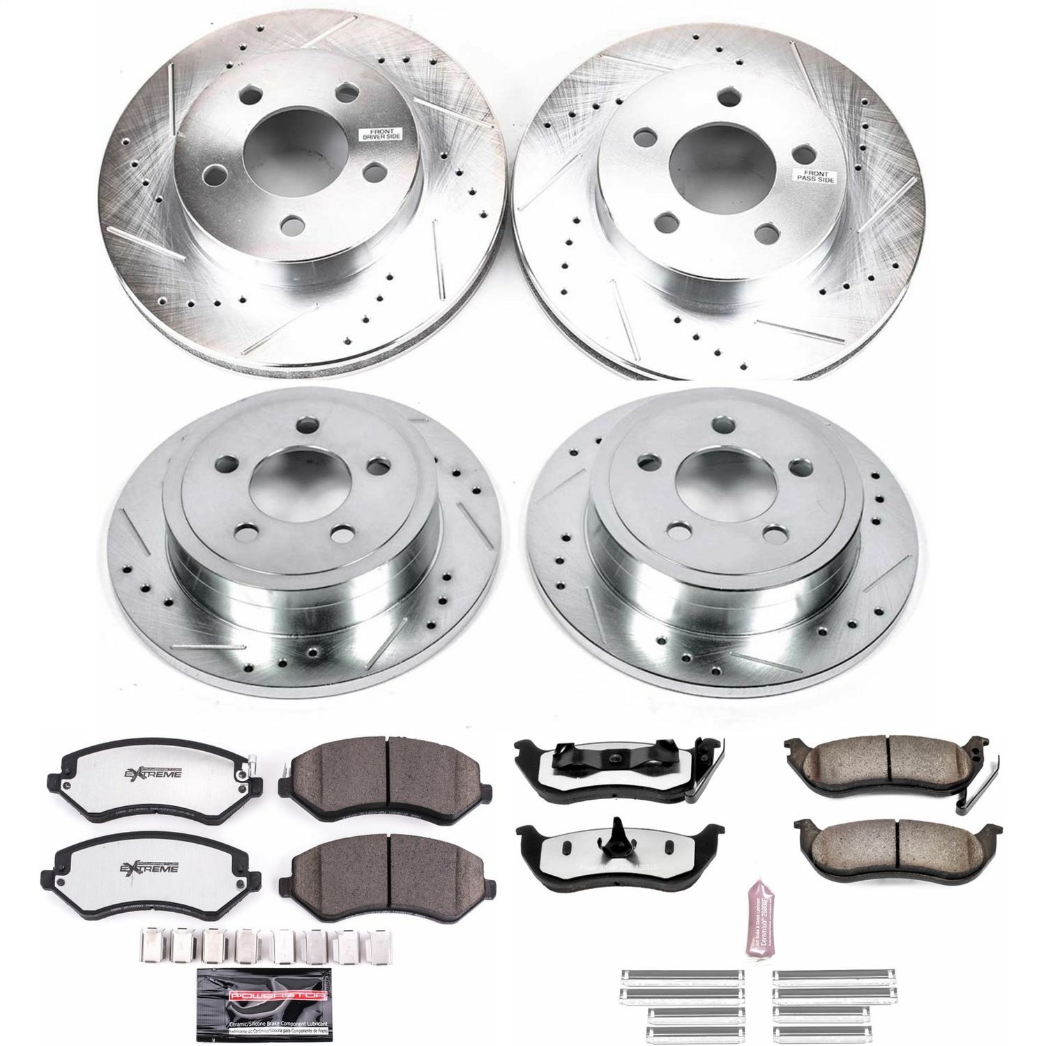 Power Stop - K2162-36 - Front and Rear - Disc Brake Pad and Rotor Kit