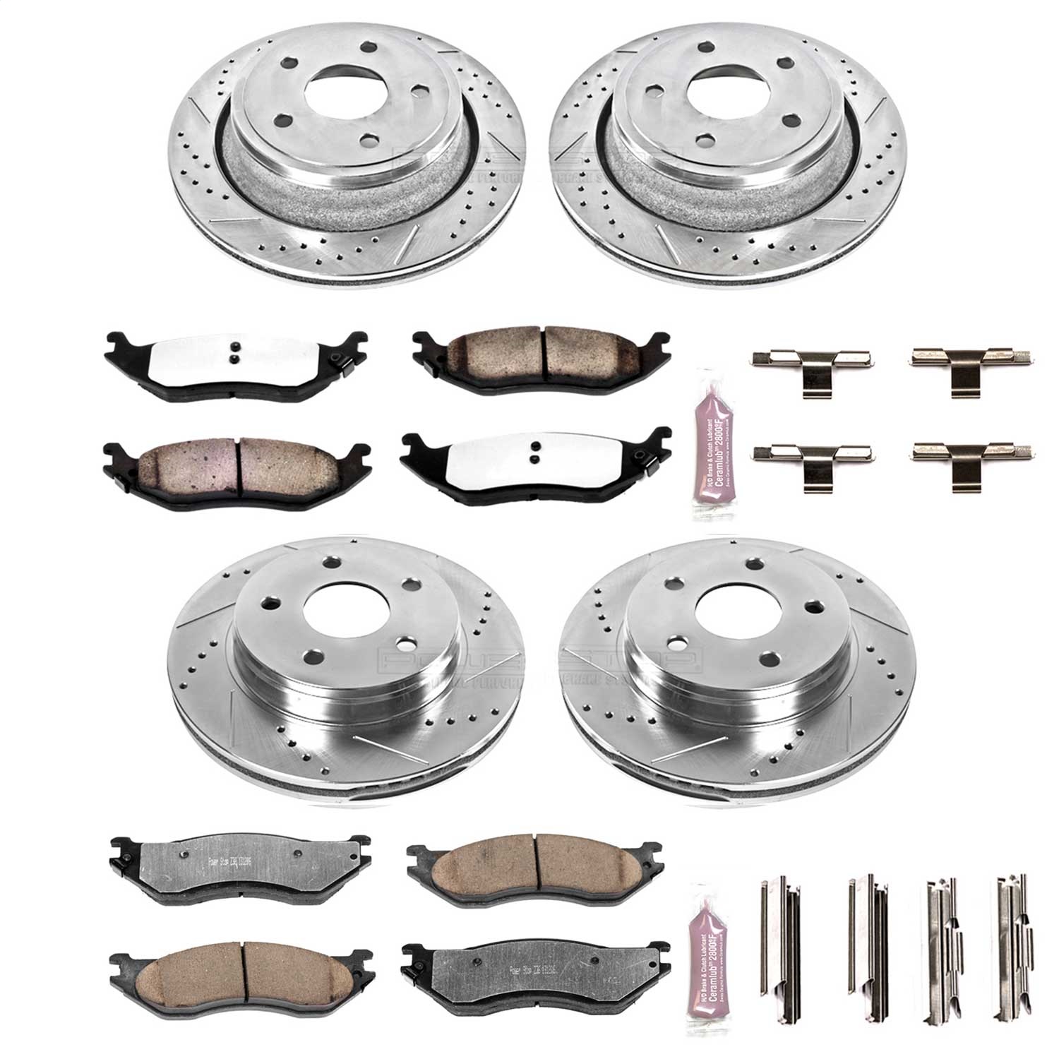 Power Stop - K2166-36 - Front and Rear - Disc Brake Pad and Rotor Kit