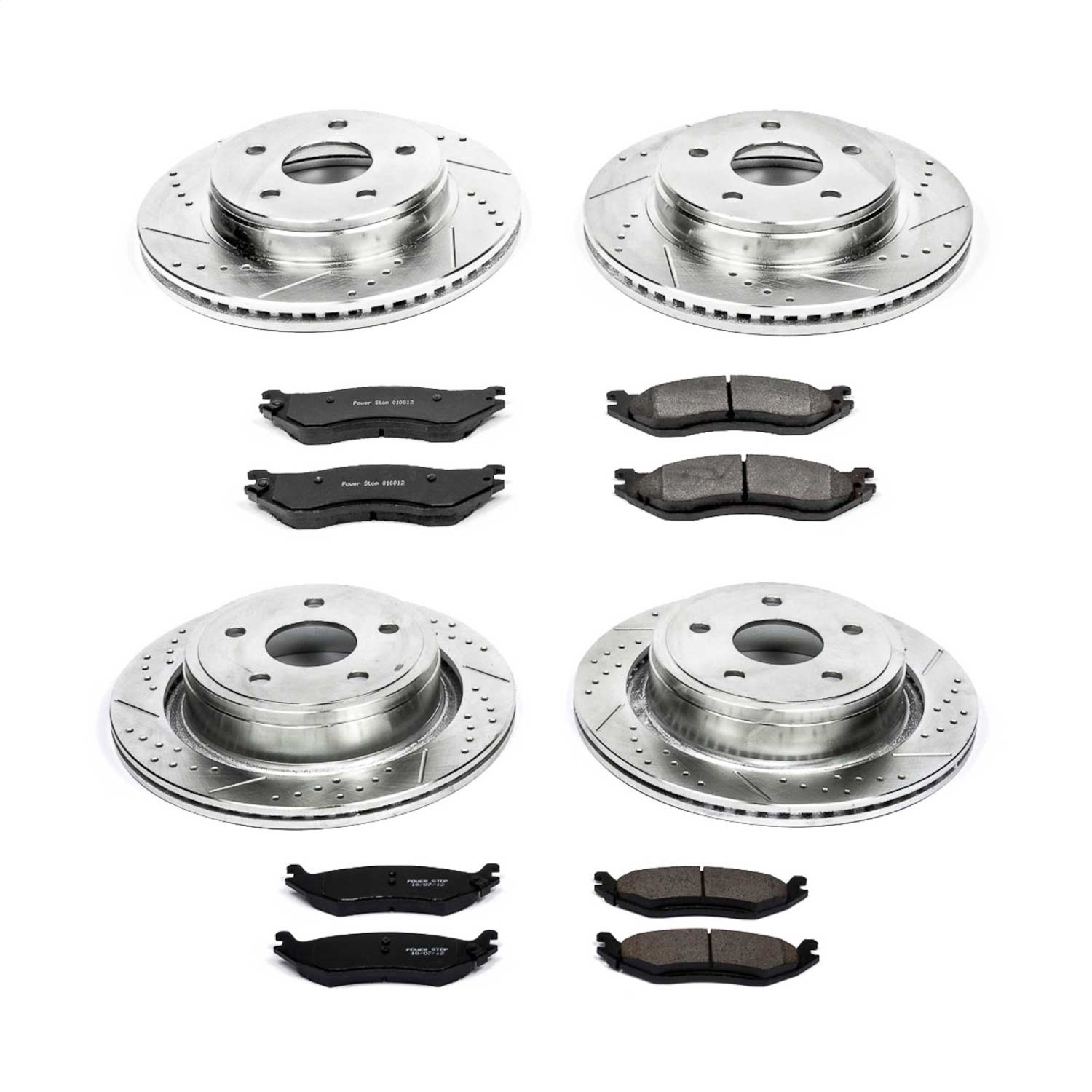 Power Stop - K2166 - Front and Rear - Disc Brake Pad and Rotor Kit