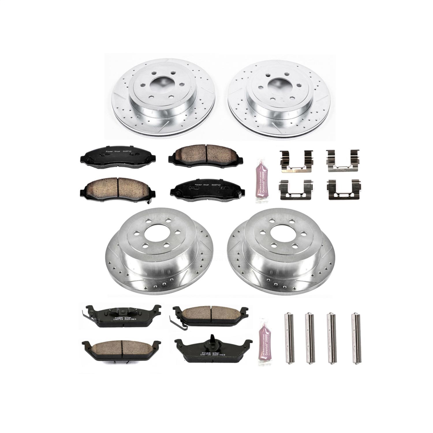 Power Stop - K2188 - Front and Rear - Disc Brake Pad and Rotor Kit
