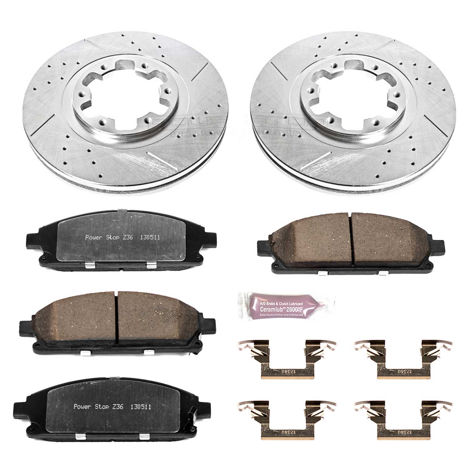 Power Stop - K2279-36 - Front - Disc Brake Pad and Rotor Kit