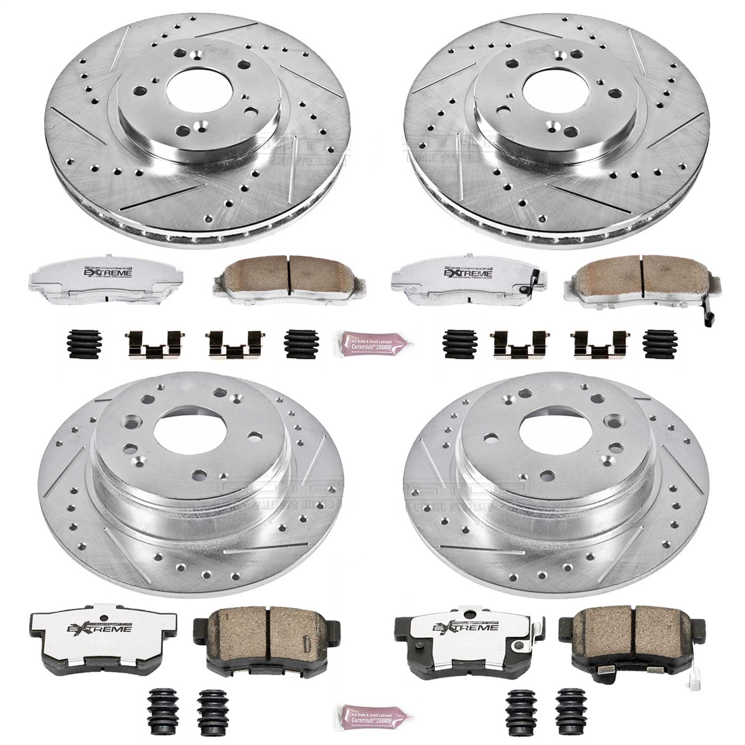 Power Stop - K2298-26 - Front and Rear - Disc Brake Pad and Rotor Kit