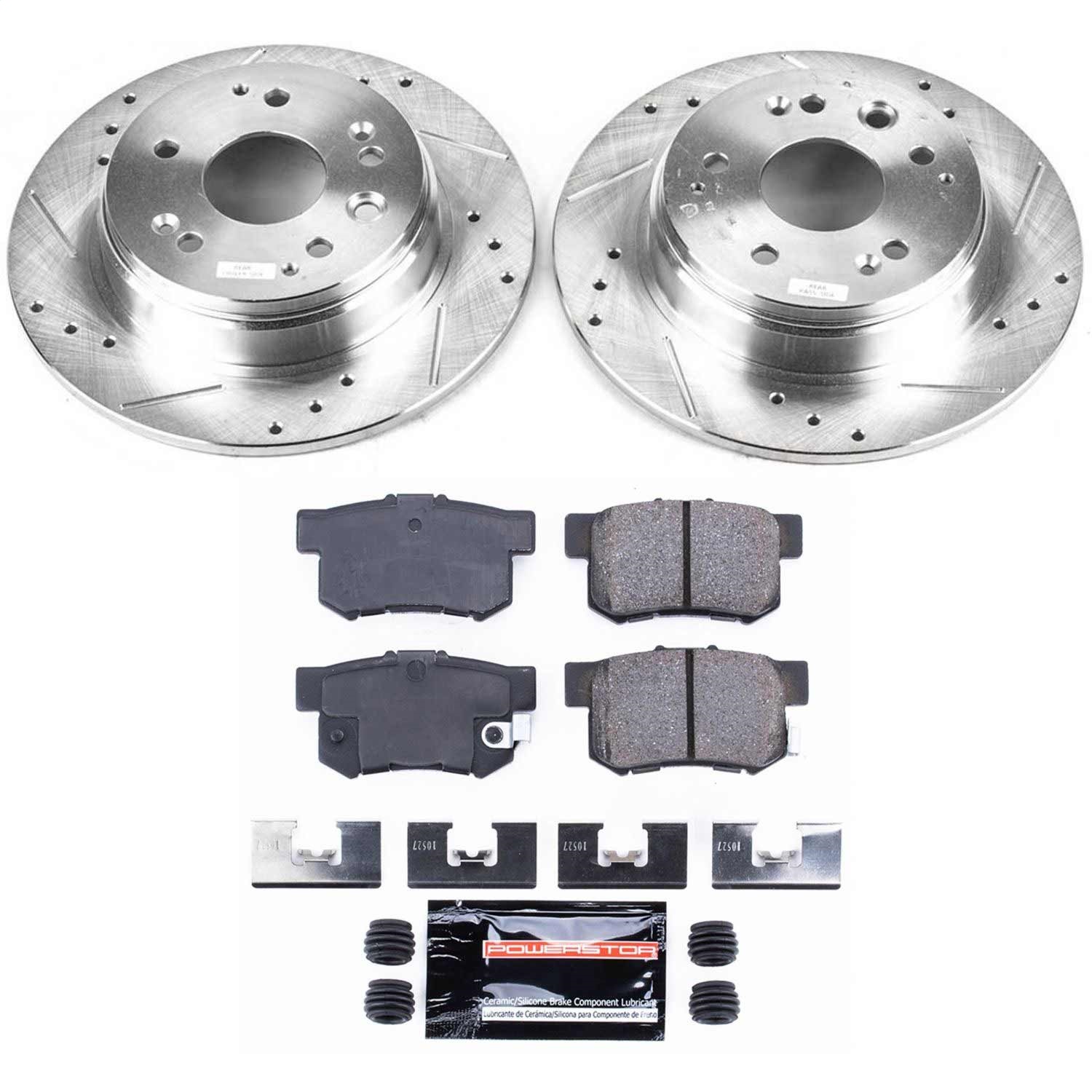 Power Stop - K2308 - Rear - Disc Brake Pad and Rotor Kit