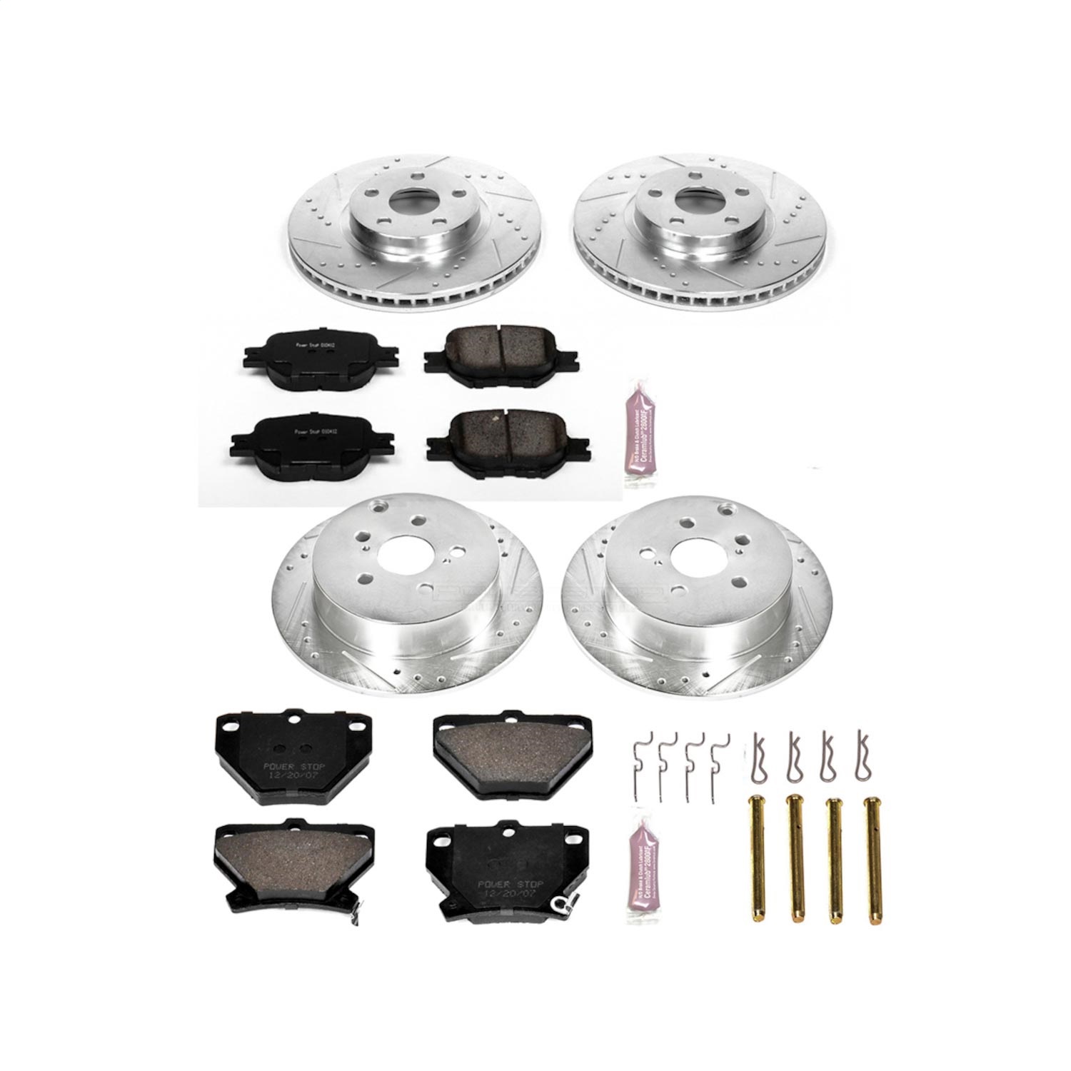 Power Stop - K2314 - Front and Rear - Disc Brake Pad and Rotor Kit