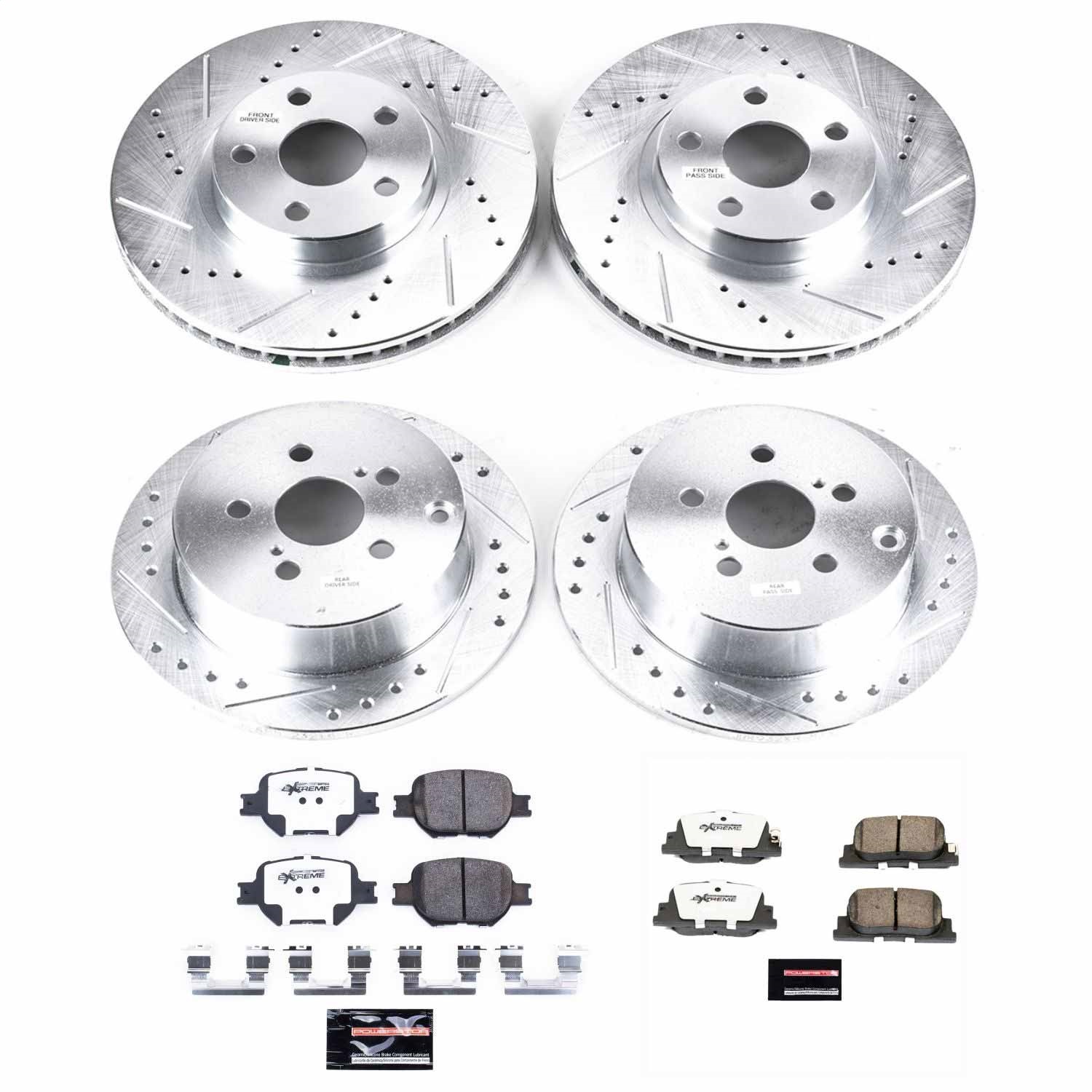 Power Stop - K2315-26 - Front and Rear - Disc Brake Pad and Rotor Kit