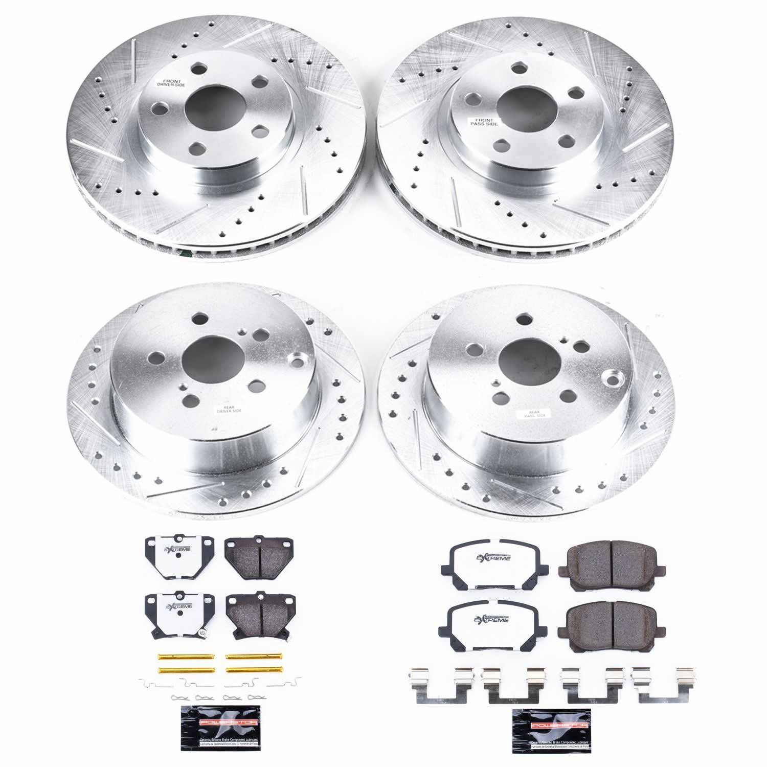 Power Stop - K2317-26 - Front and Rear - Disc Brake Pad and Rotor Kit