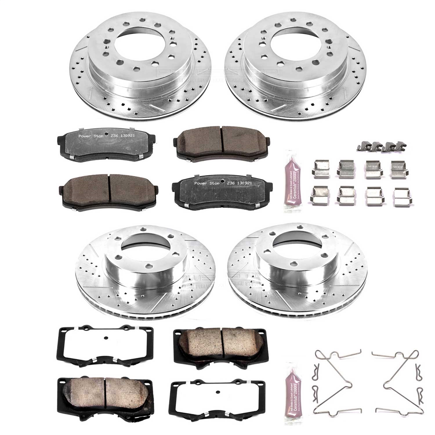 Power Stop - K2325-36 - Front and Rear - Disc Brake Pad and Rotor Kit