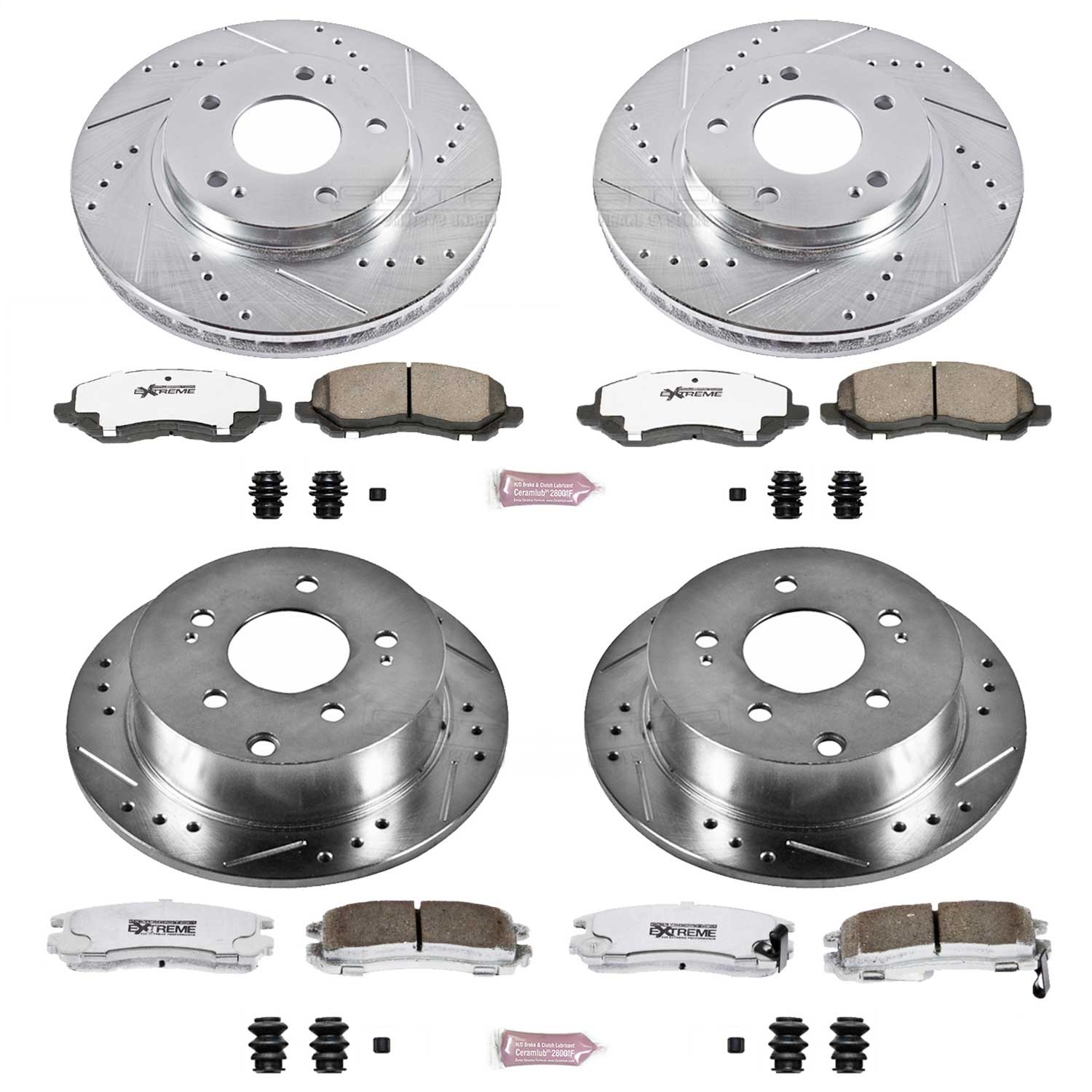 Power Stop - K2395-26 - Front and Rear - Disc Brake Pad and Rotor Kit