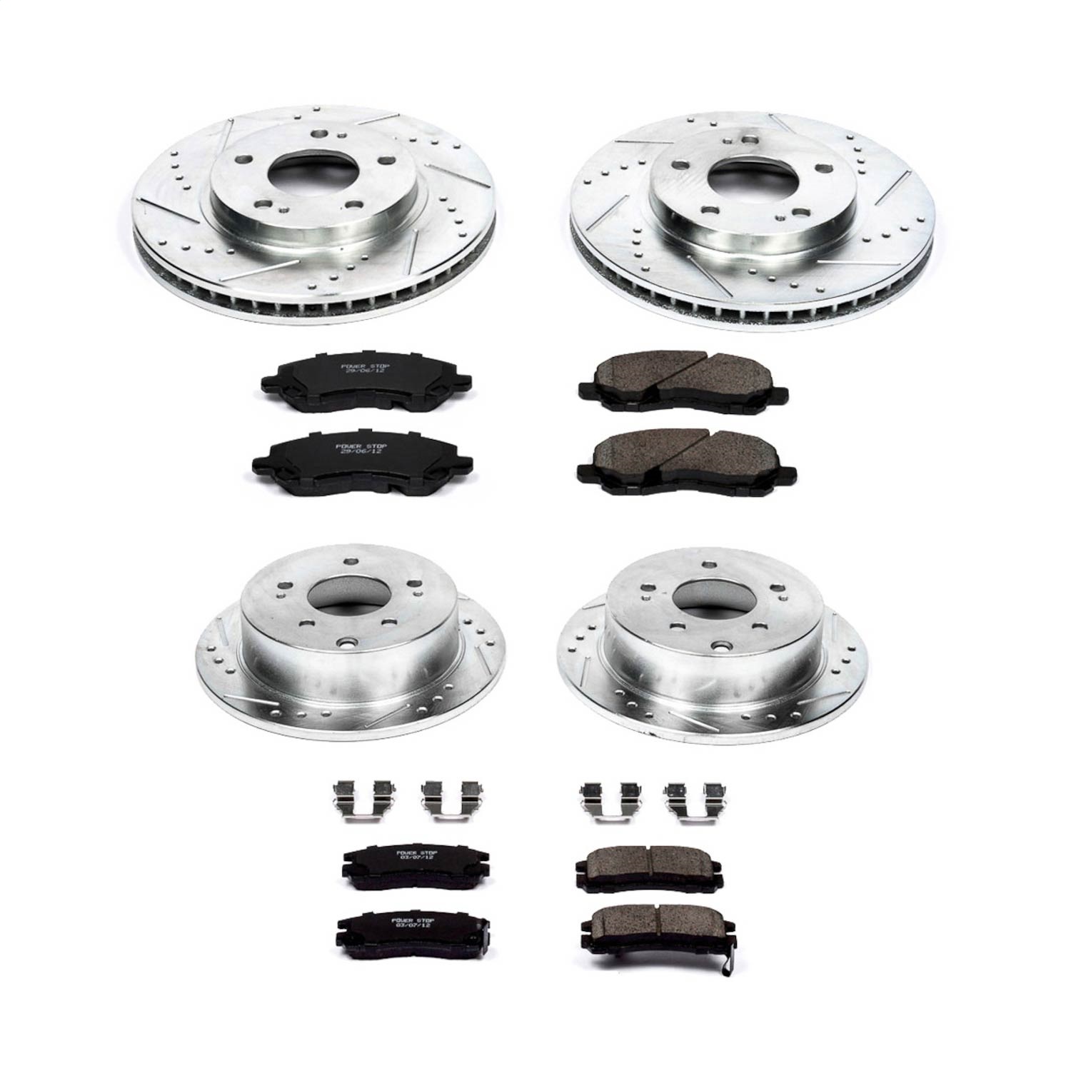 Power Stop - K2395 - Front and Rear - Disc Brake Pad and Rotor Kit