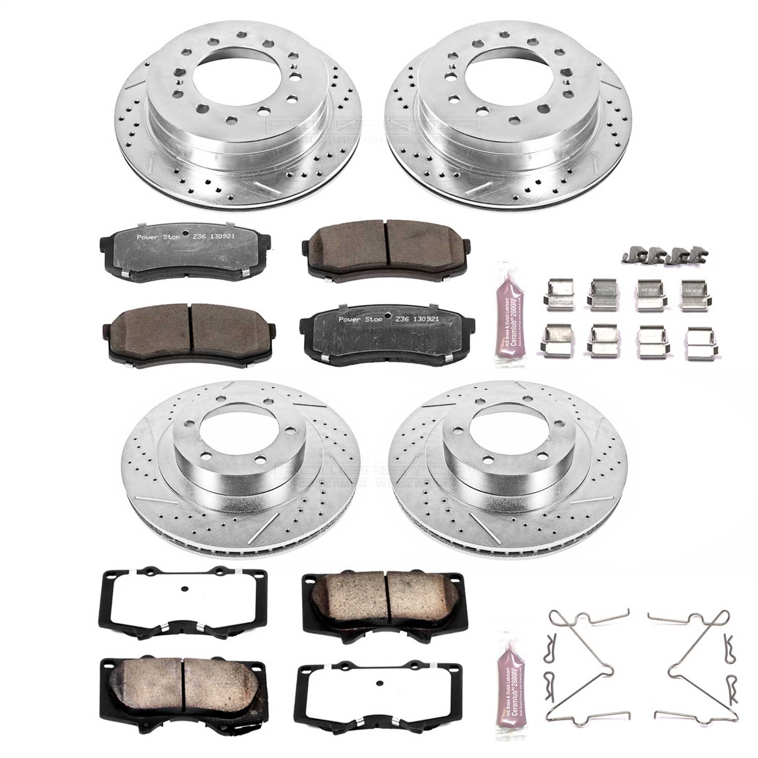 Power Stop - K2422-36 - Front and Rear - Disc Brake Pad and Rotor Kit