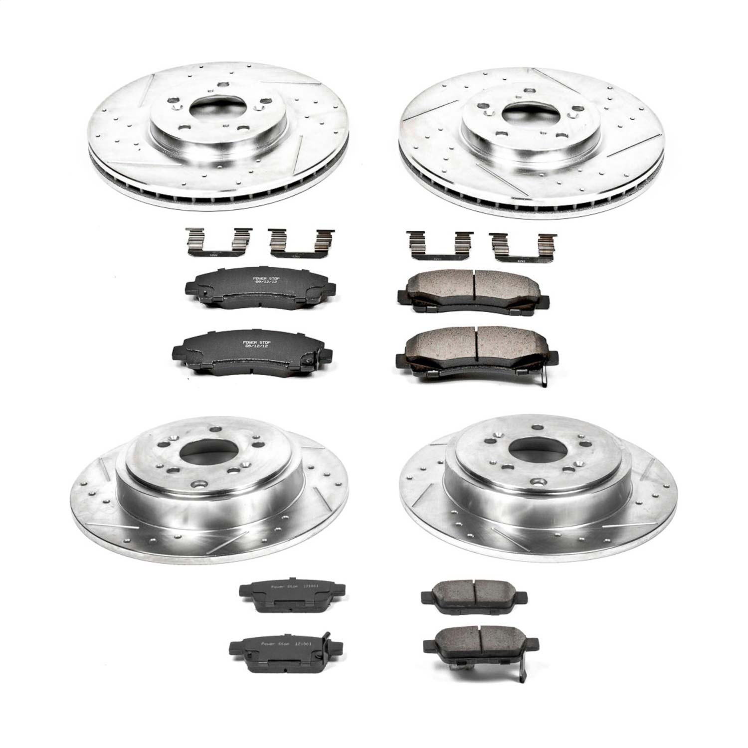 Power Stop - K2430 - Front and Rear - Disc Brake Pad and Rotor Kit