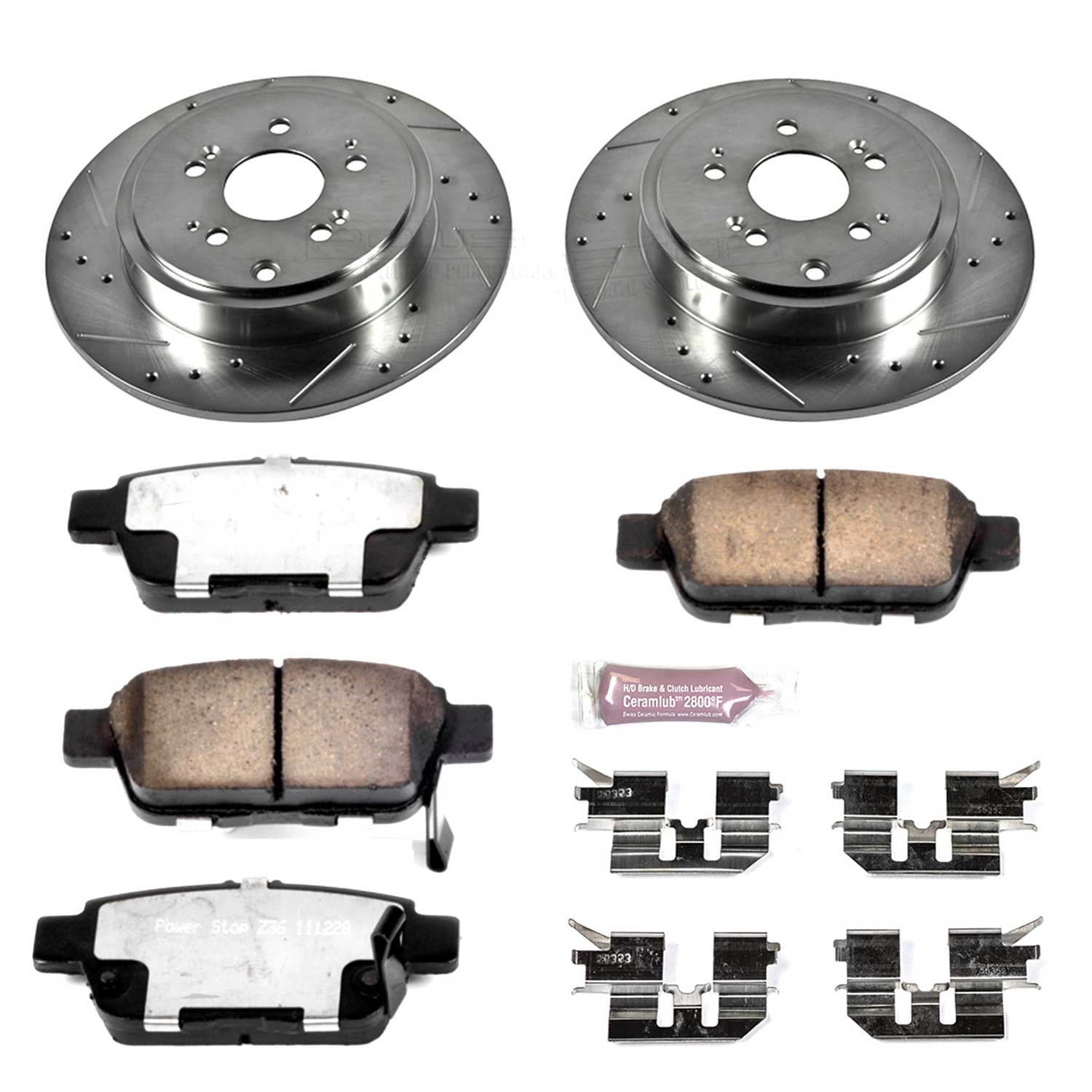 Power Stop - K2431-36 - Rear - Disc Brake Pad and Rotor Kit