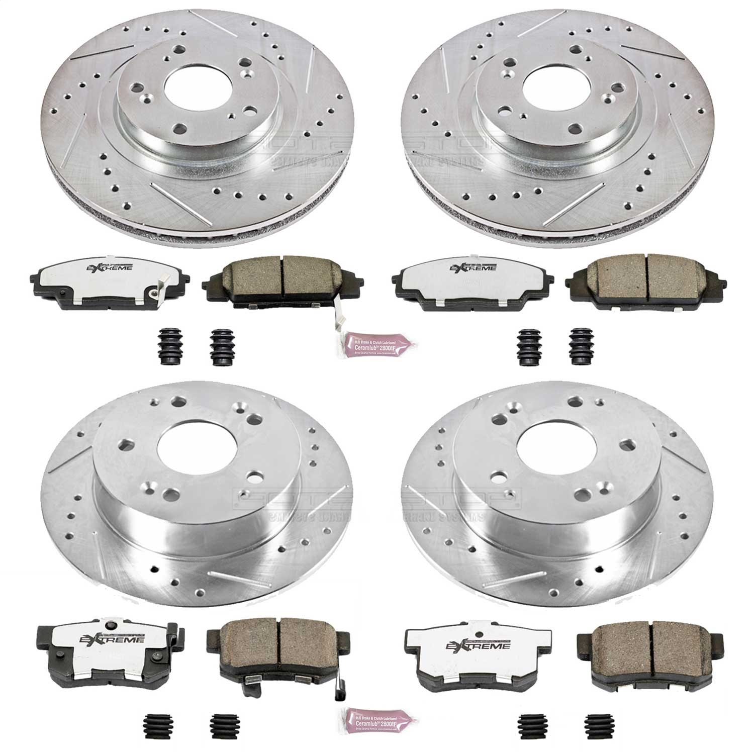 Power Stop - K2441-26 - Front and Rear - Disc Brake Pad and Rotor Kit