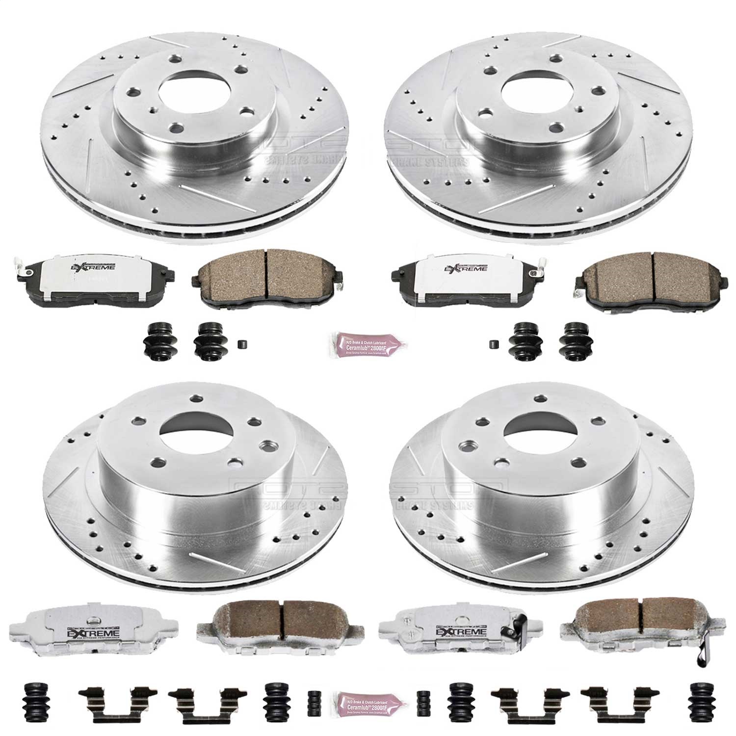 Power Stop - K2710-26 - Front and Rear - Disc Brake Pad and Rotor Kit