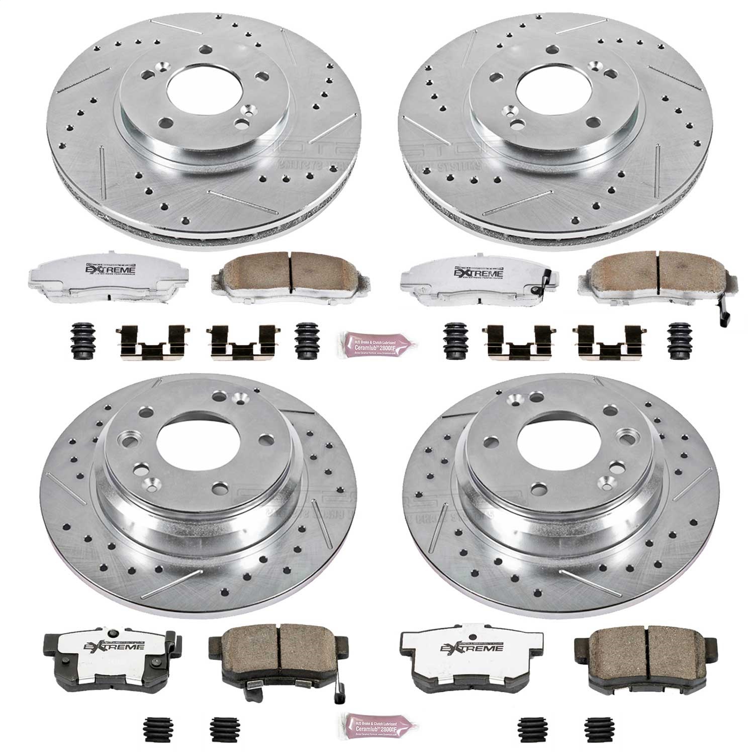 Power Stop - K2715-26 - Front and Rear - Disc Brake Pad and Rotor Kit