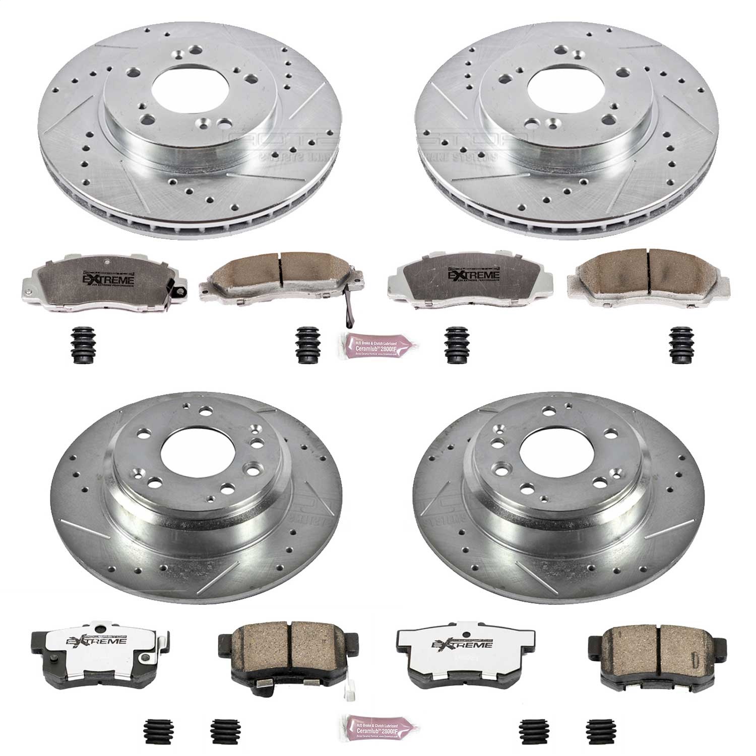 Power Stop - K2717-26 - Front and Rear - Disc Brake Pad and Rotor Kit