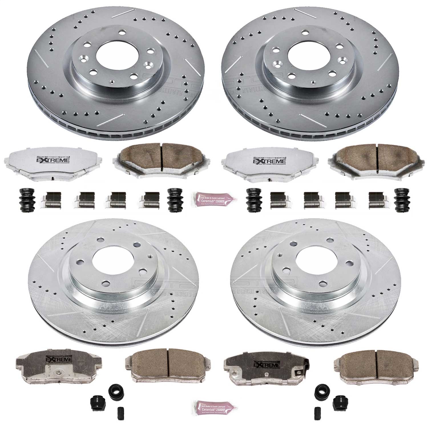 Power Stop - K2725-26 - Front and Rear - Disc Brake Pad and Rotor Kit