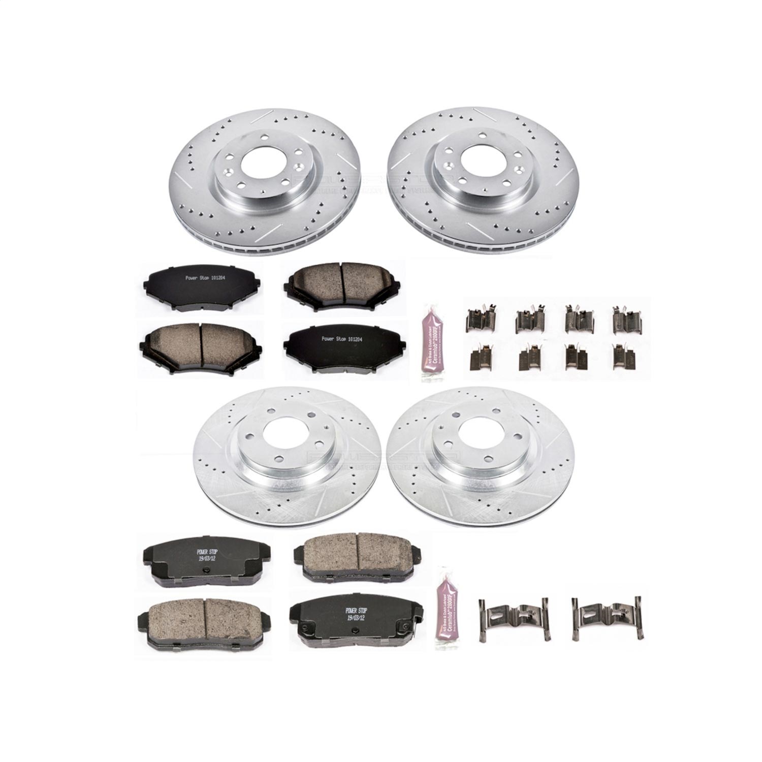 Power Stop - K2725 - Front and Rear - Disc Brake Pad and Rotor Kit