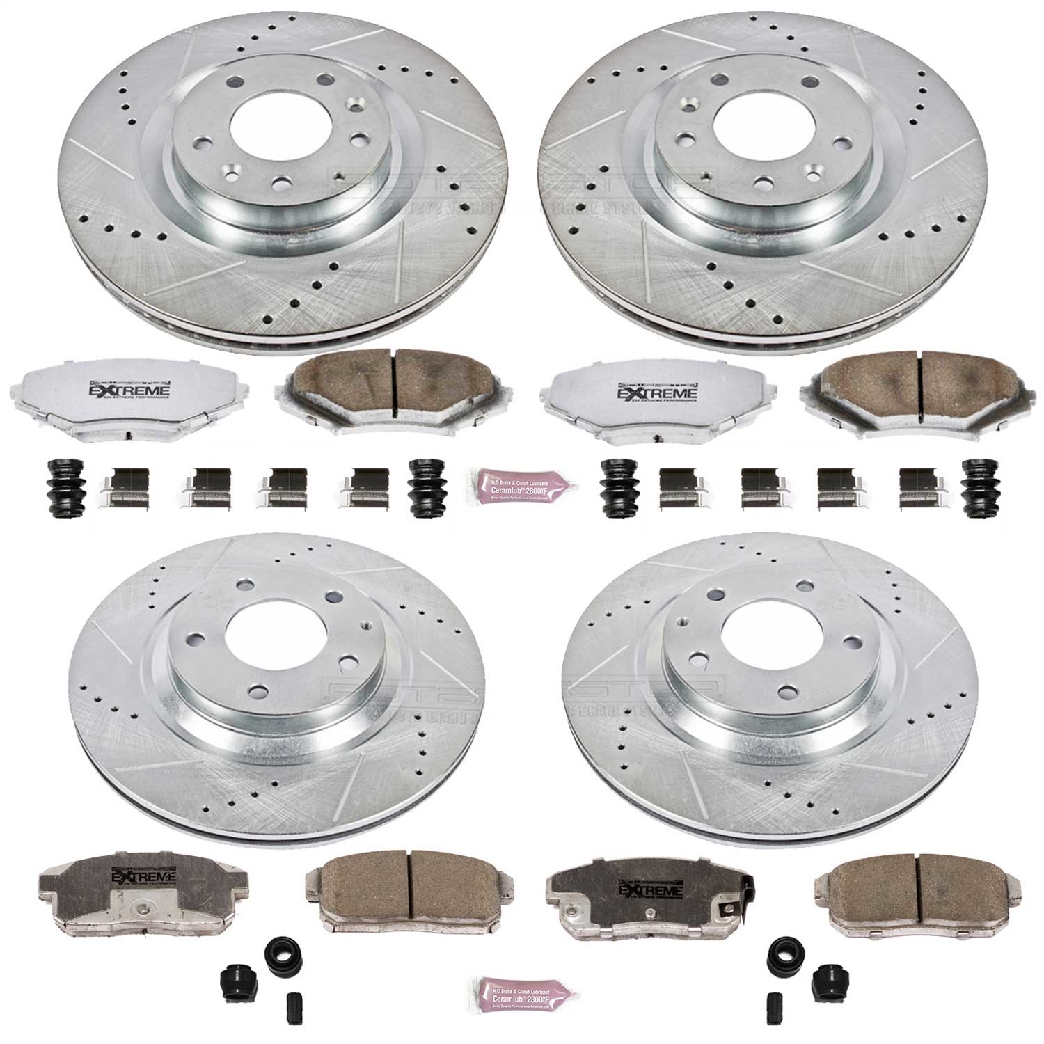 Power Stop - K2727-26 - Front and Rear - Disc Brake Pad and Rotor Kit