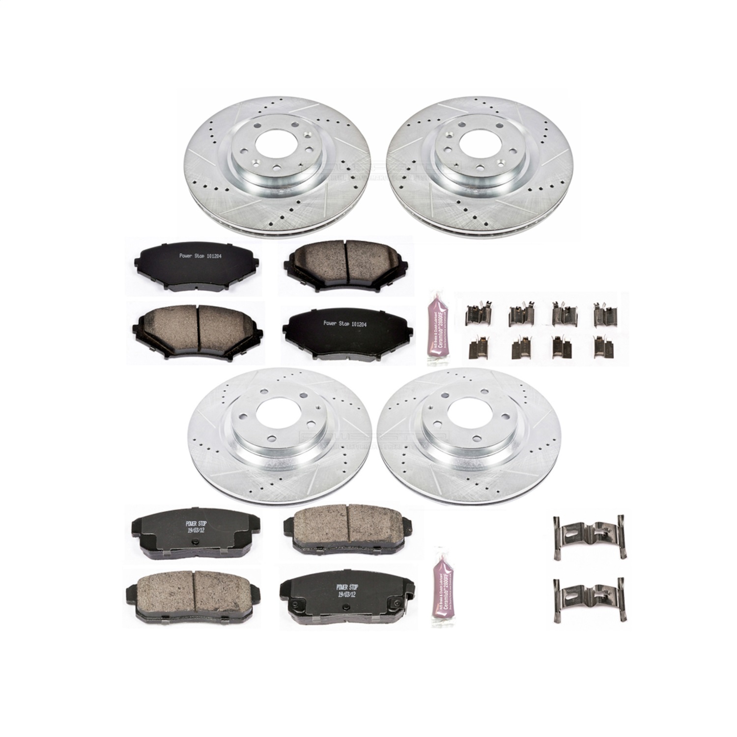 Power Stop - K2727 - Front and Rear - Disc Brake Pad and Rotor Kit