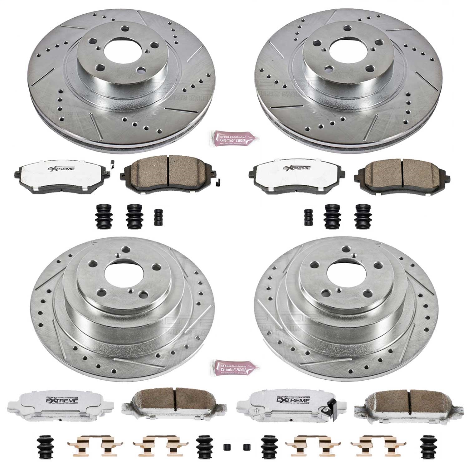 Power Stop - K2748-26 - Front and Rear - Disc Brake Pad and Rotor Kit