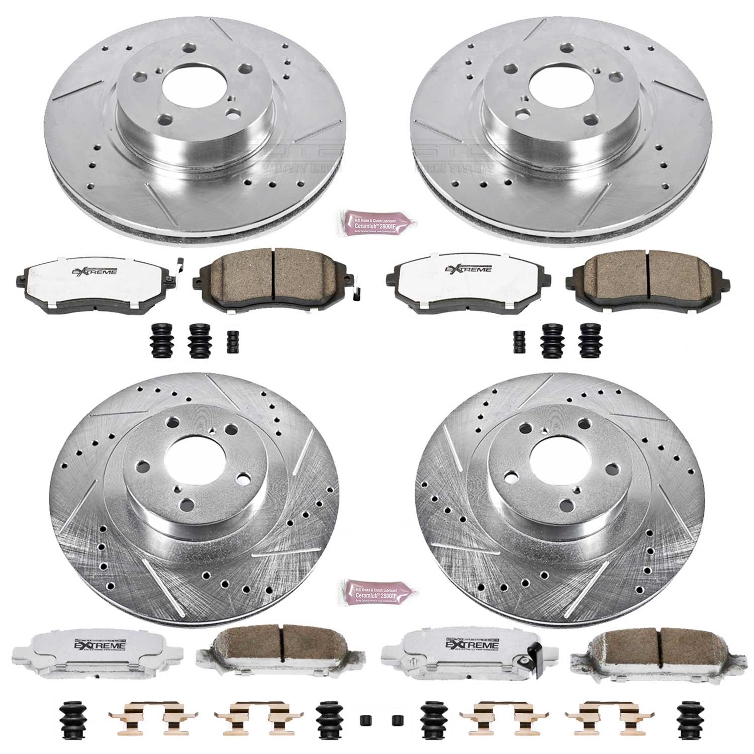 Power Stop - K2751-26 - Front and Rear - Disc Brake Pad and Rotor Kit