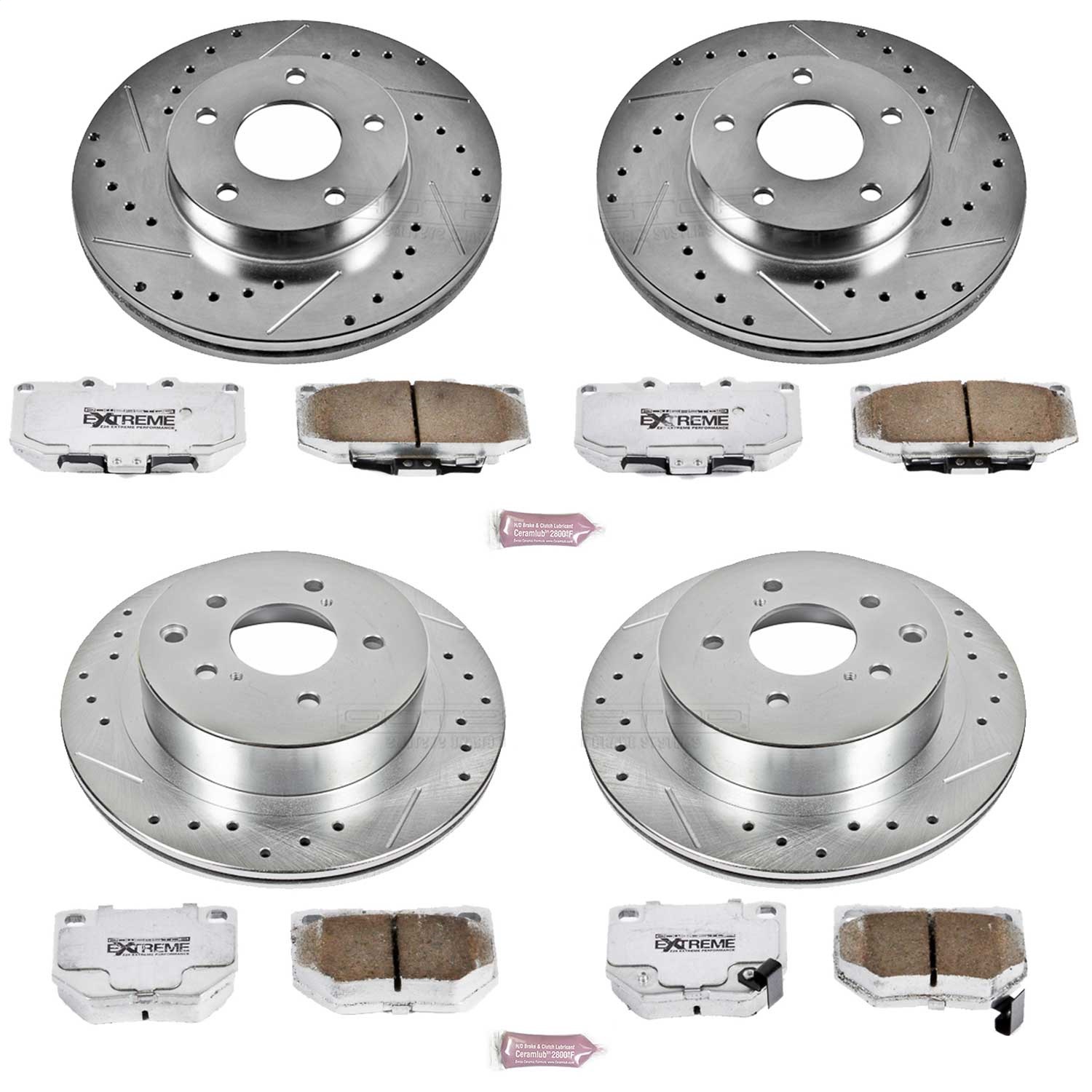 Power Stop - K2753-26 - Front and Rear - Disc Brake Pad and Rotor Kit