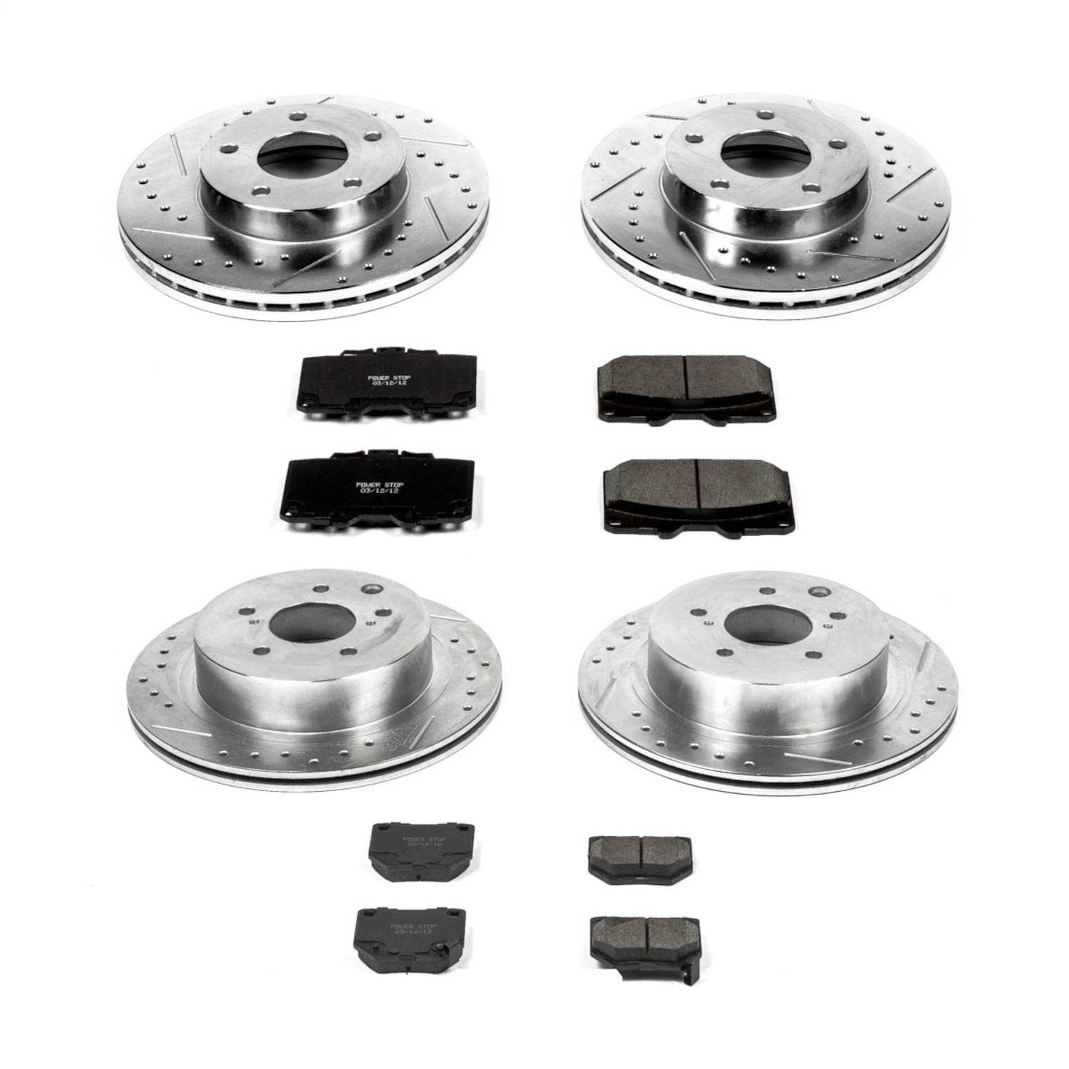 Power Stop - K2753 - Front and Rear - Disc Brake Pad and Rotor Kit