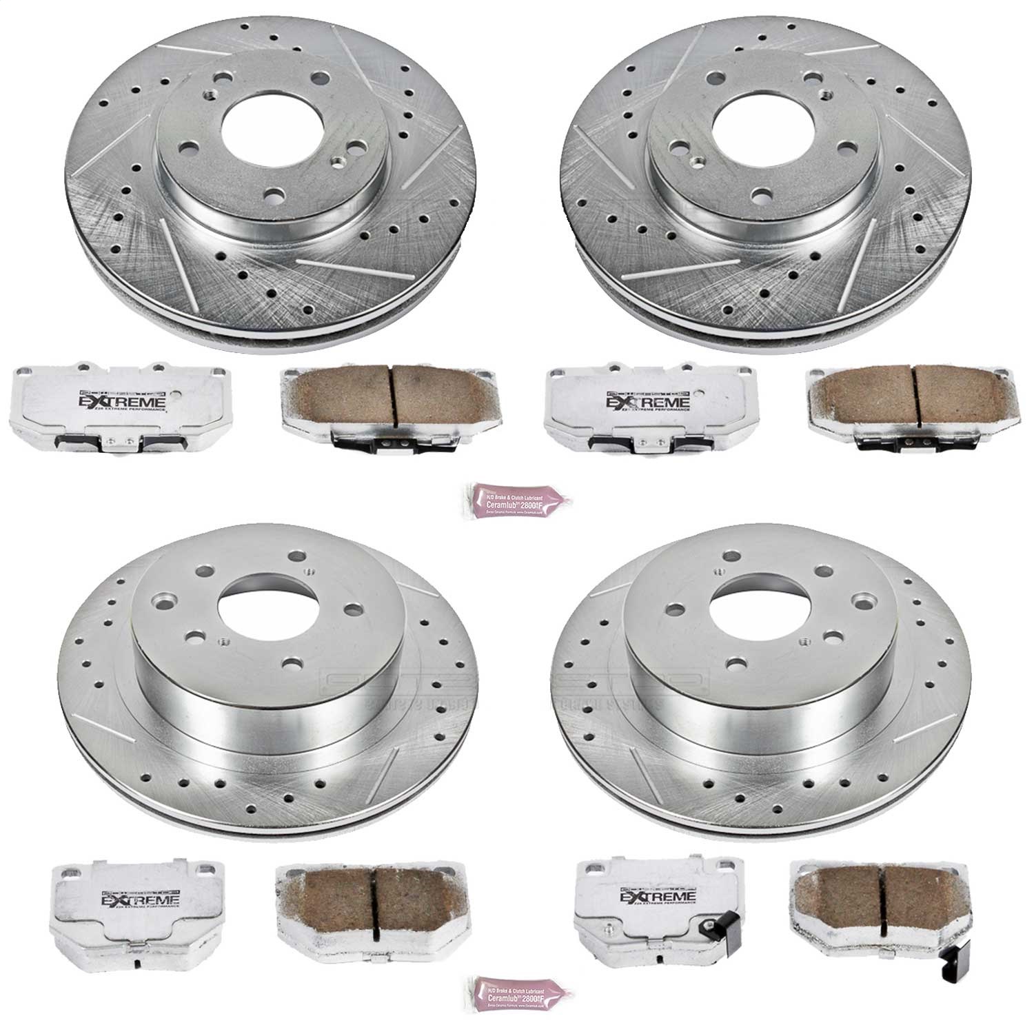 Power Stop - K2754-26 - Front and Rear - Disc Brake Pad and Rotor Kit