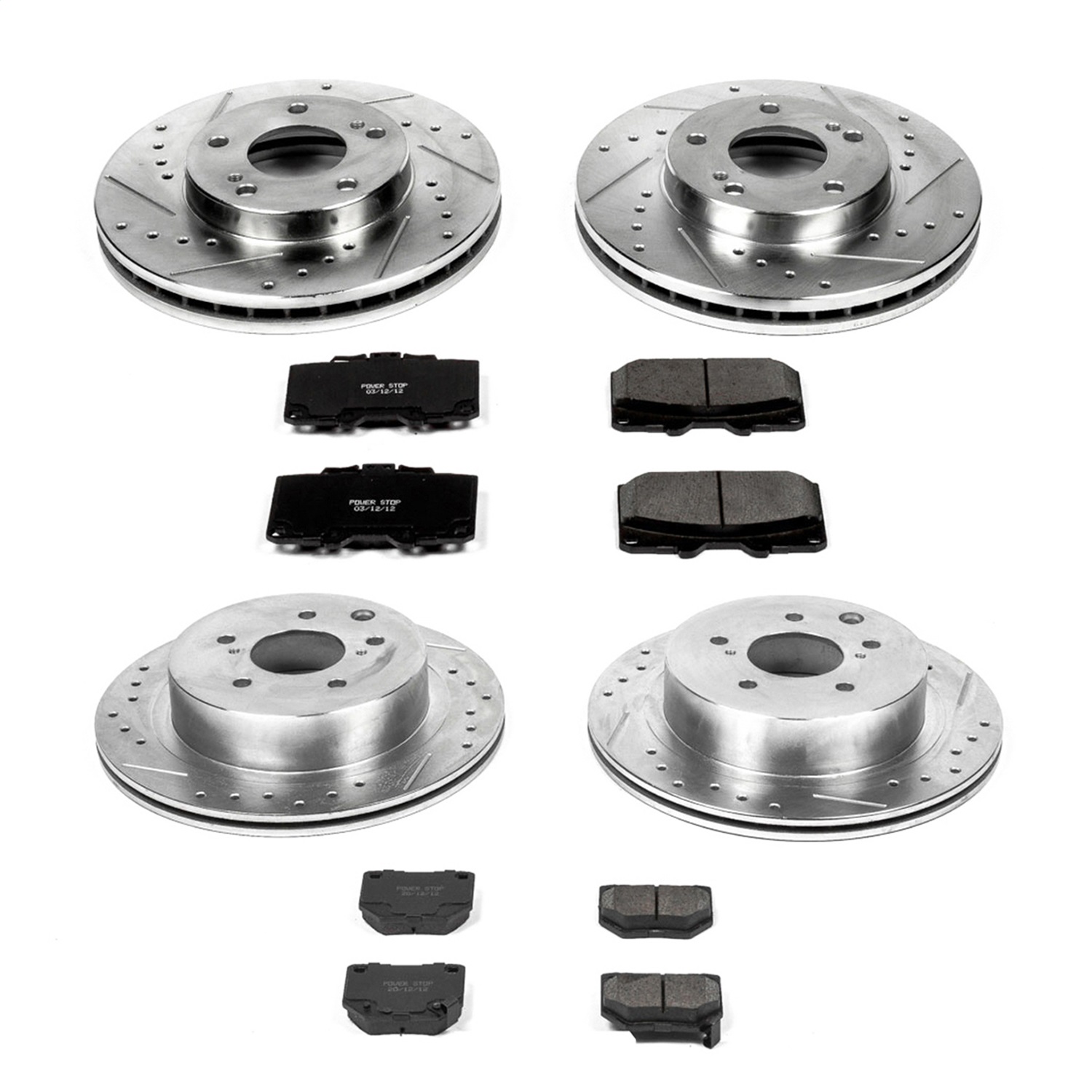 Power Stop - K2754 - Front and Rear - Disc Brake Pad and Rotor Kit