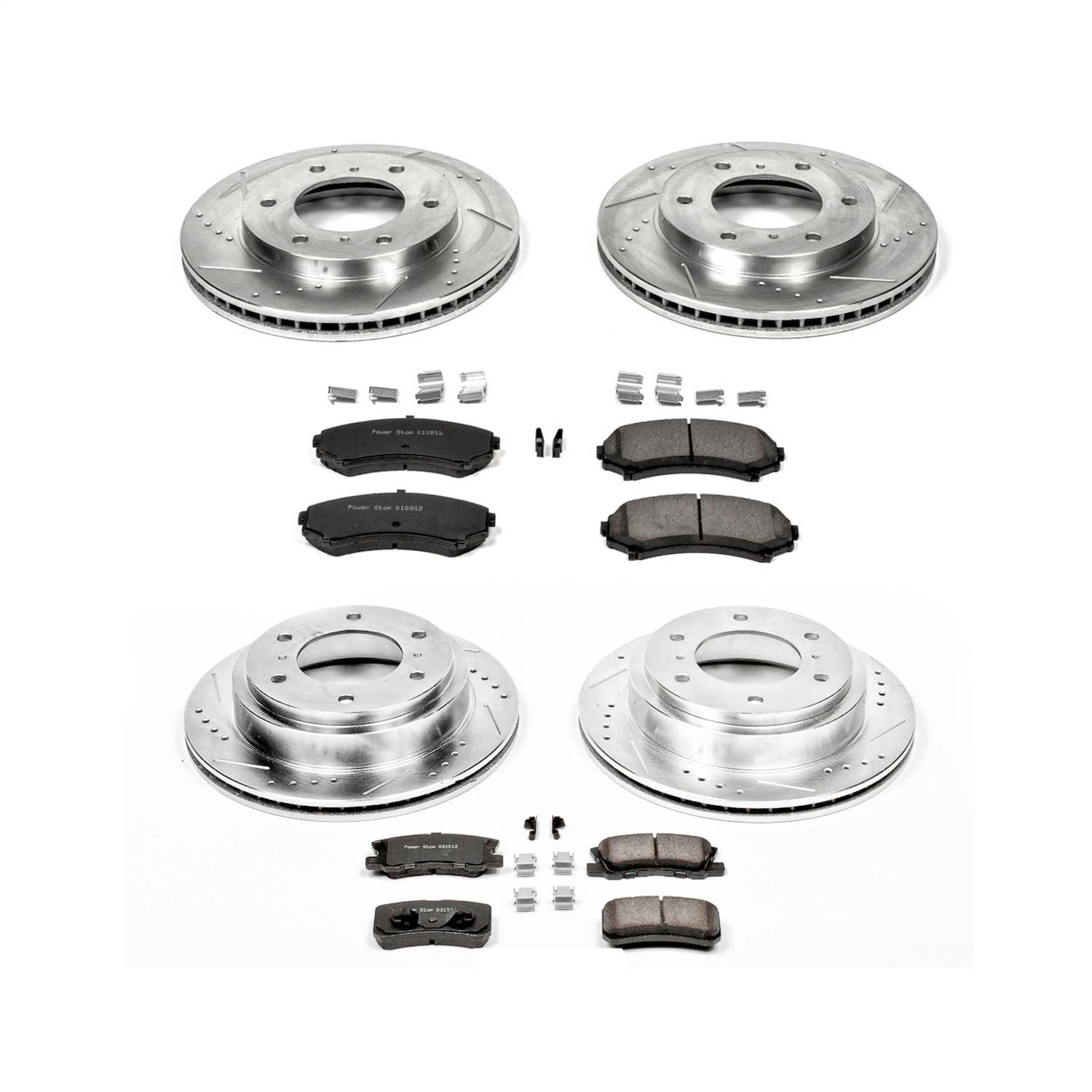 Power Stop - K2755 - Front and Rear - Disc Brake Pad and Rotor Kit