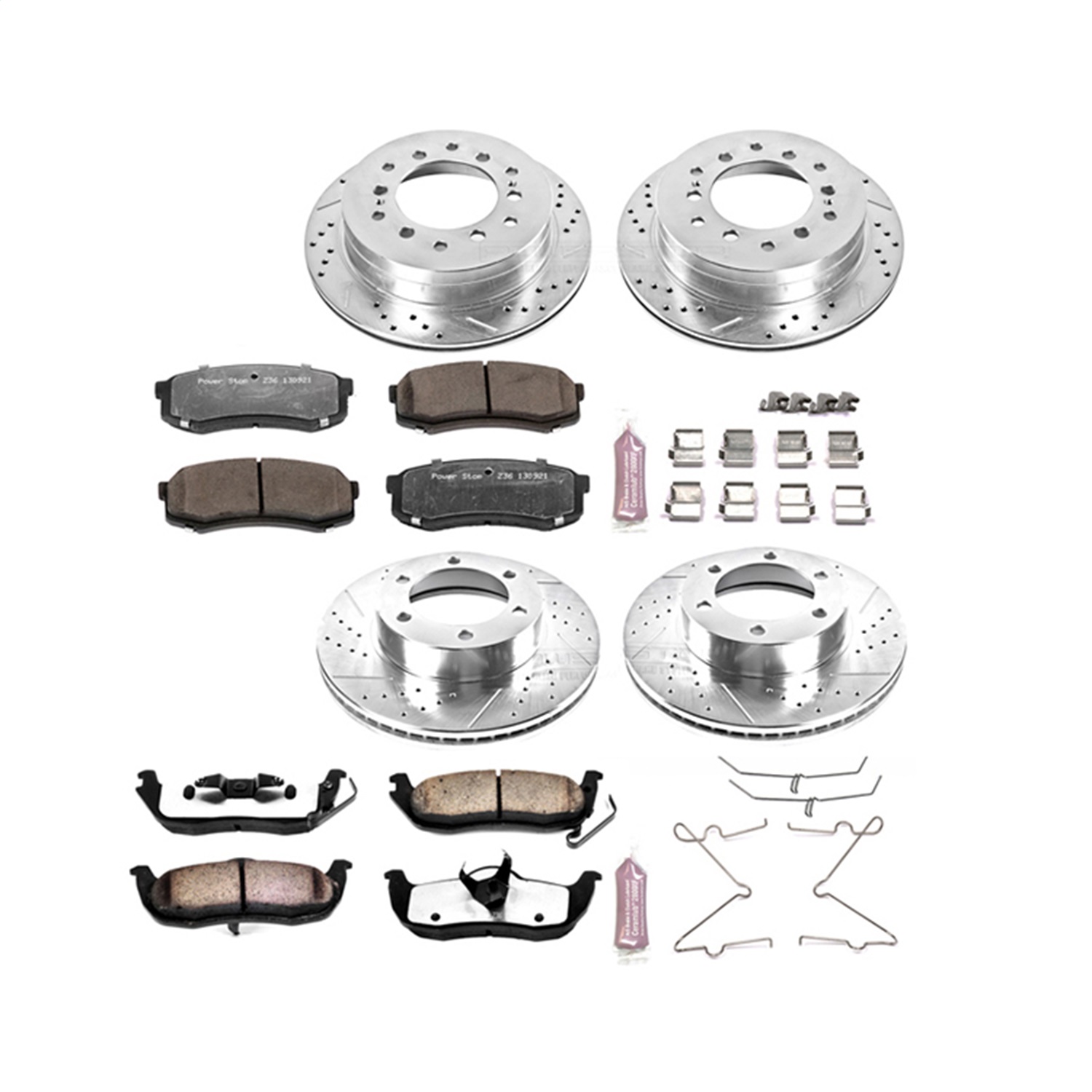 Power Stop - K2756-36 - Front and Rear - Disc Brake Pad and Rotor Kit