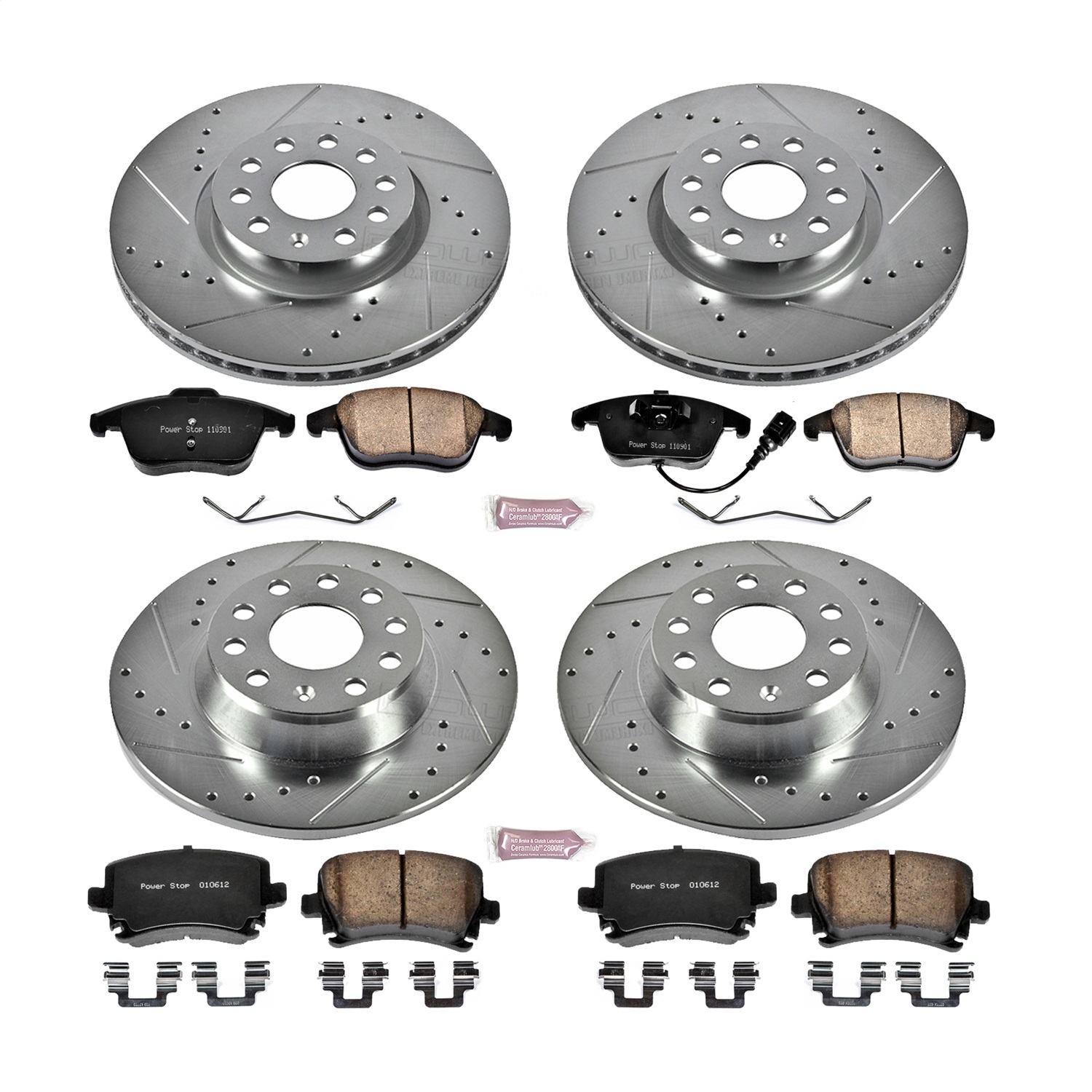 Power Stop - K2757 - Front and Rear - Disc Brake Pad and Rotor Kit