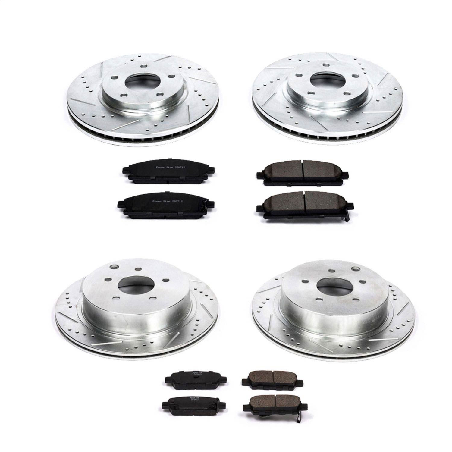 Power Stop - K2766 - Front and Rear - Disc Brake Pad and Rotor Kit