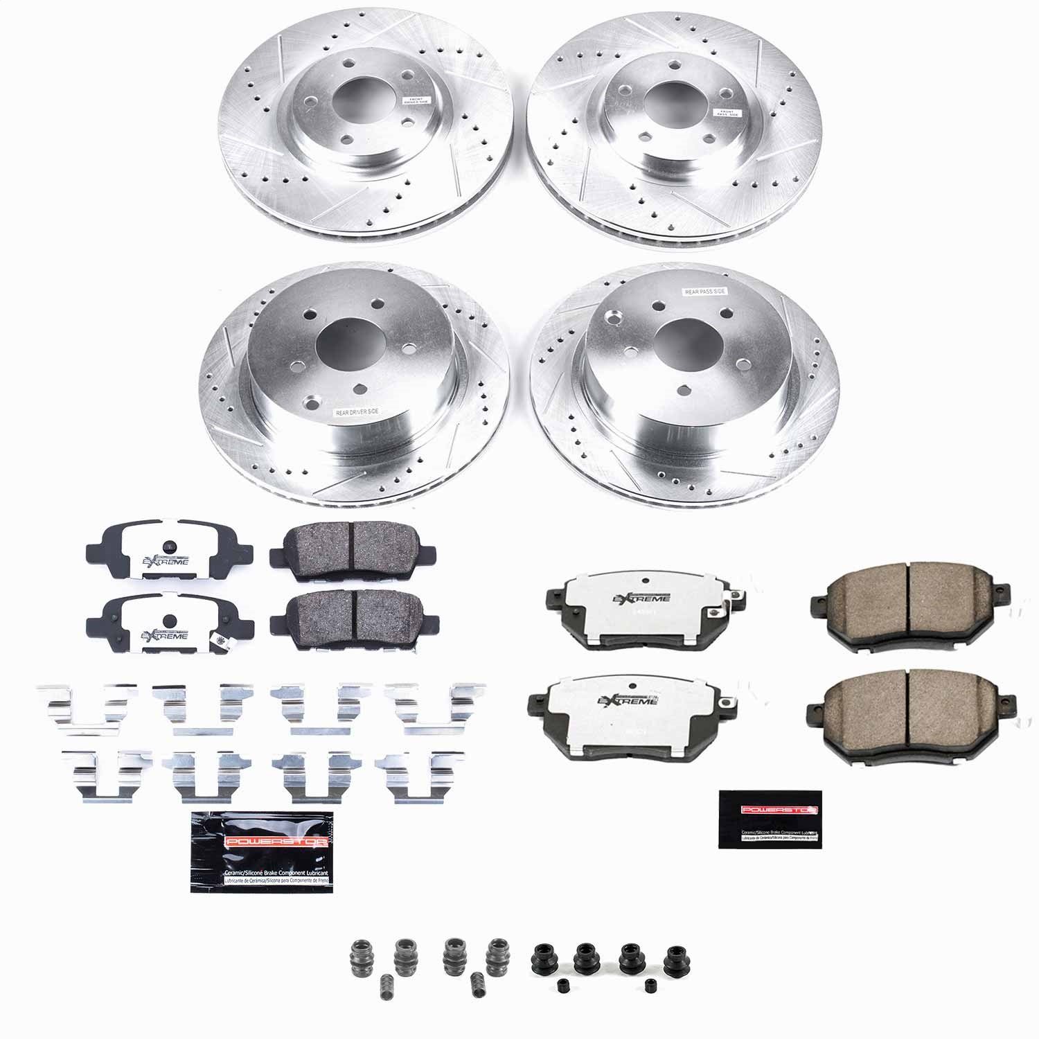 Power Stop - K2767-26 - Front and Rear - Disc Brake Pad and Rotor Kit